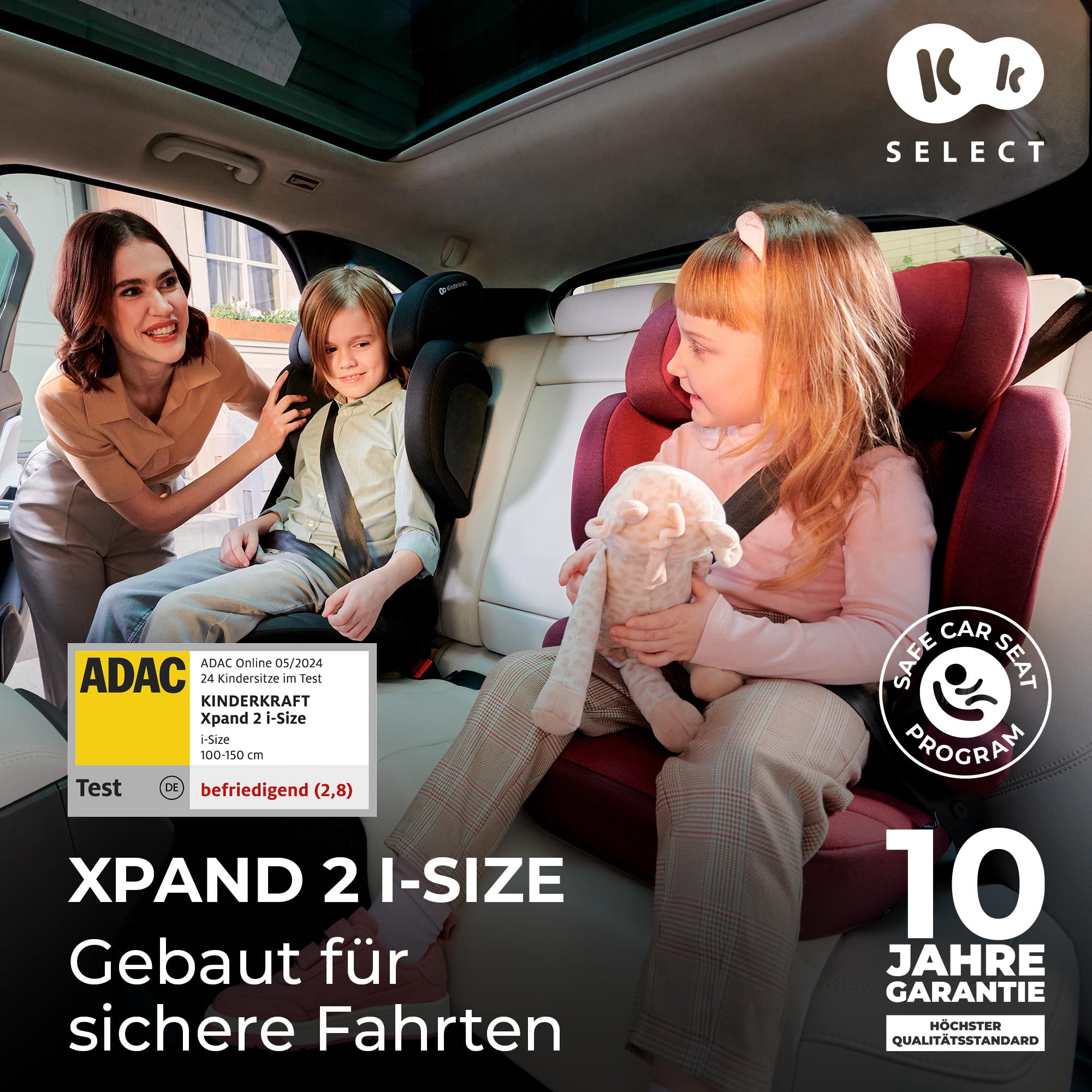 kinderkraft-xpand-2-i-size-kindersitz-grau-100-150-cm image 2