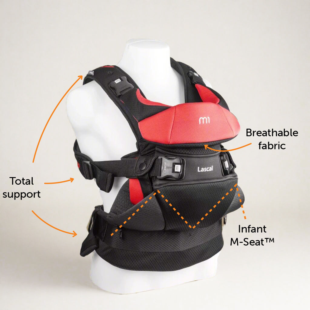 lascal-m1-carrier-babytrage-grau-ergonomisch-atmungsaktiv image 2