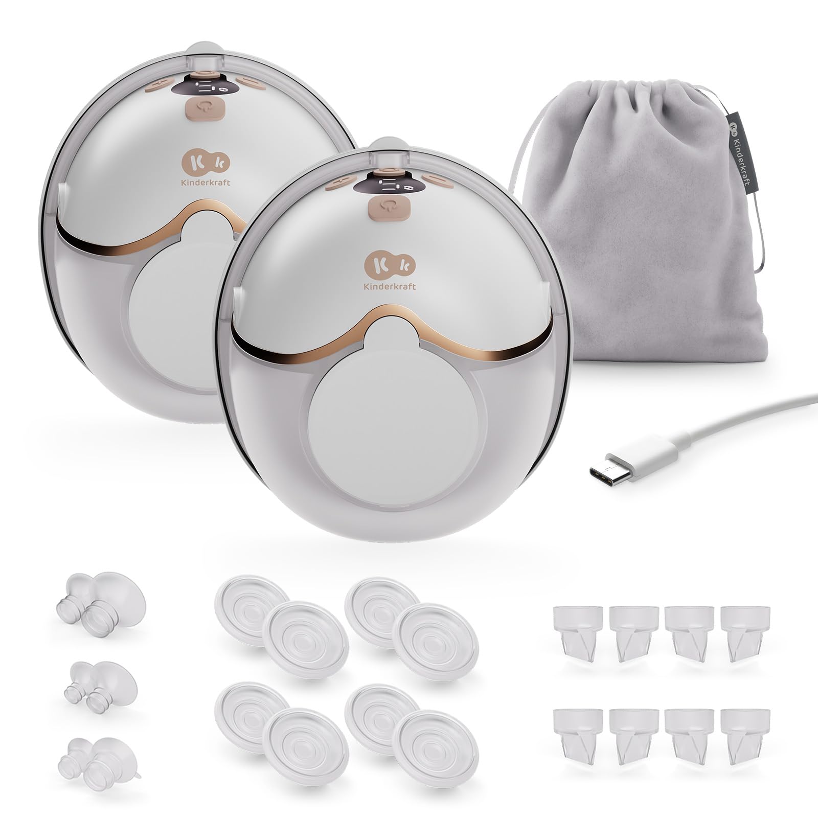 kinderkraft-mamaflow-double-milchpumpe-elektrisch-gold-320-ml image 1