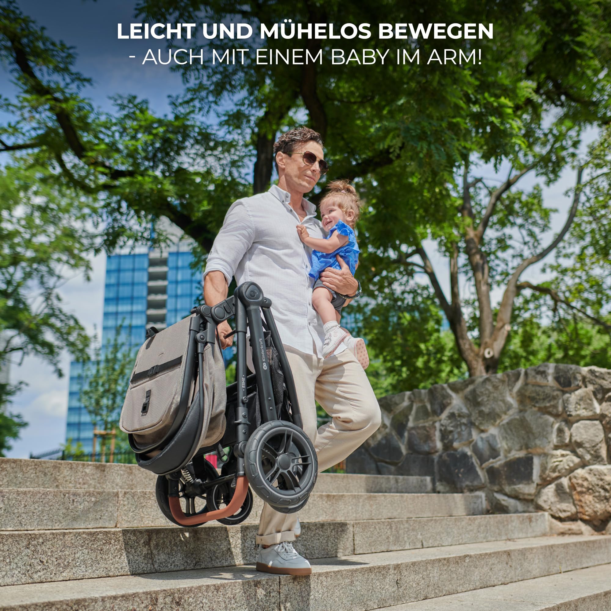 kinderkraft-esme-3in1-kinderwagen-beige-mit-babyschale image 5