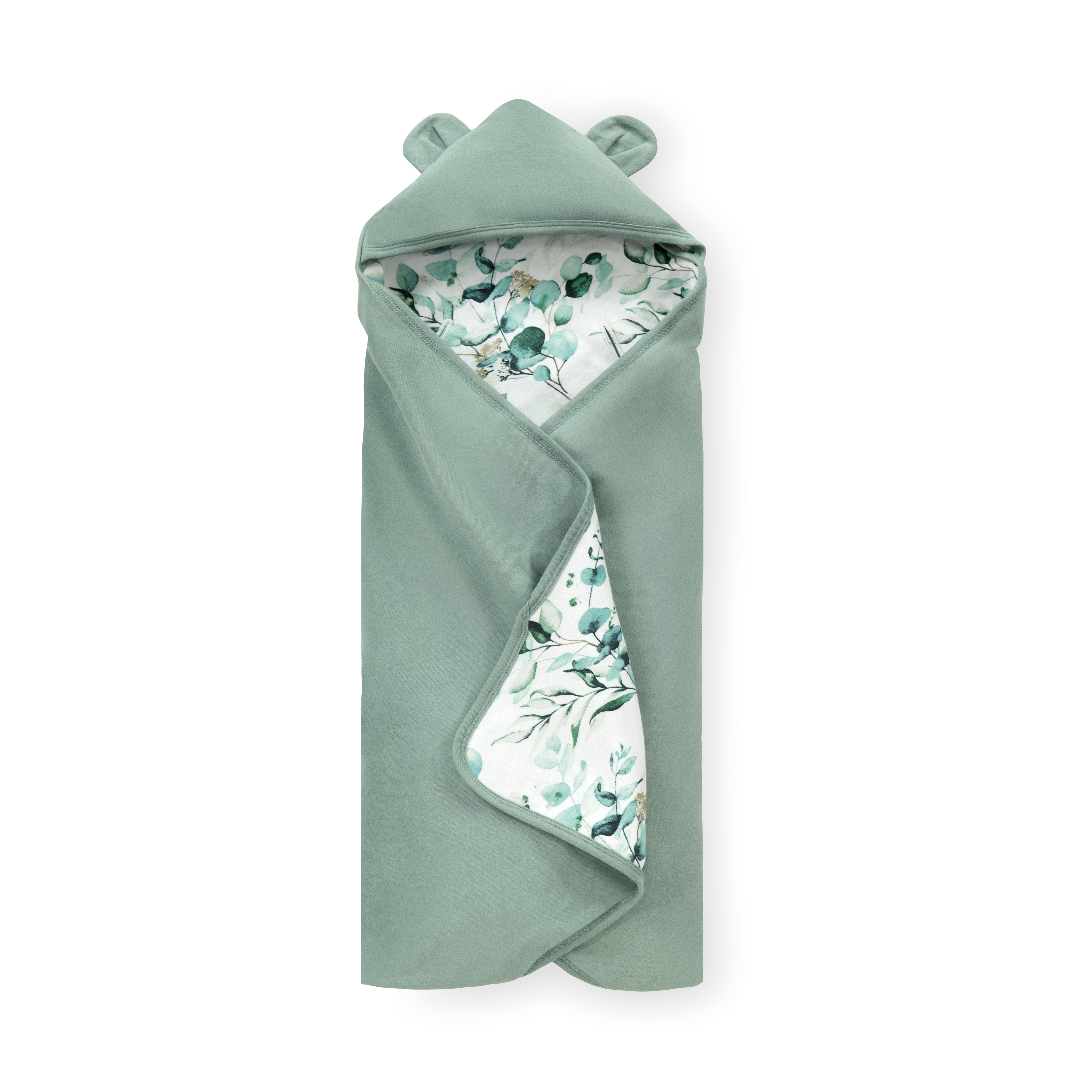 hauck-snuggle-n-dream-einschlagdecke-leaves-mint-baumwolle image 1