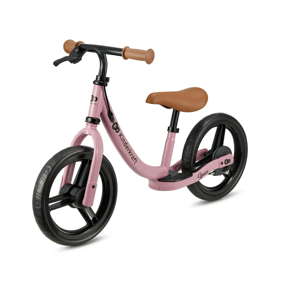 kinderkraft-space-laufrad-pink-metall-12-zoll-mit-bremse image 1
