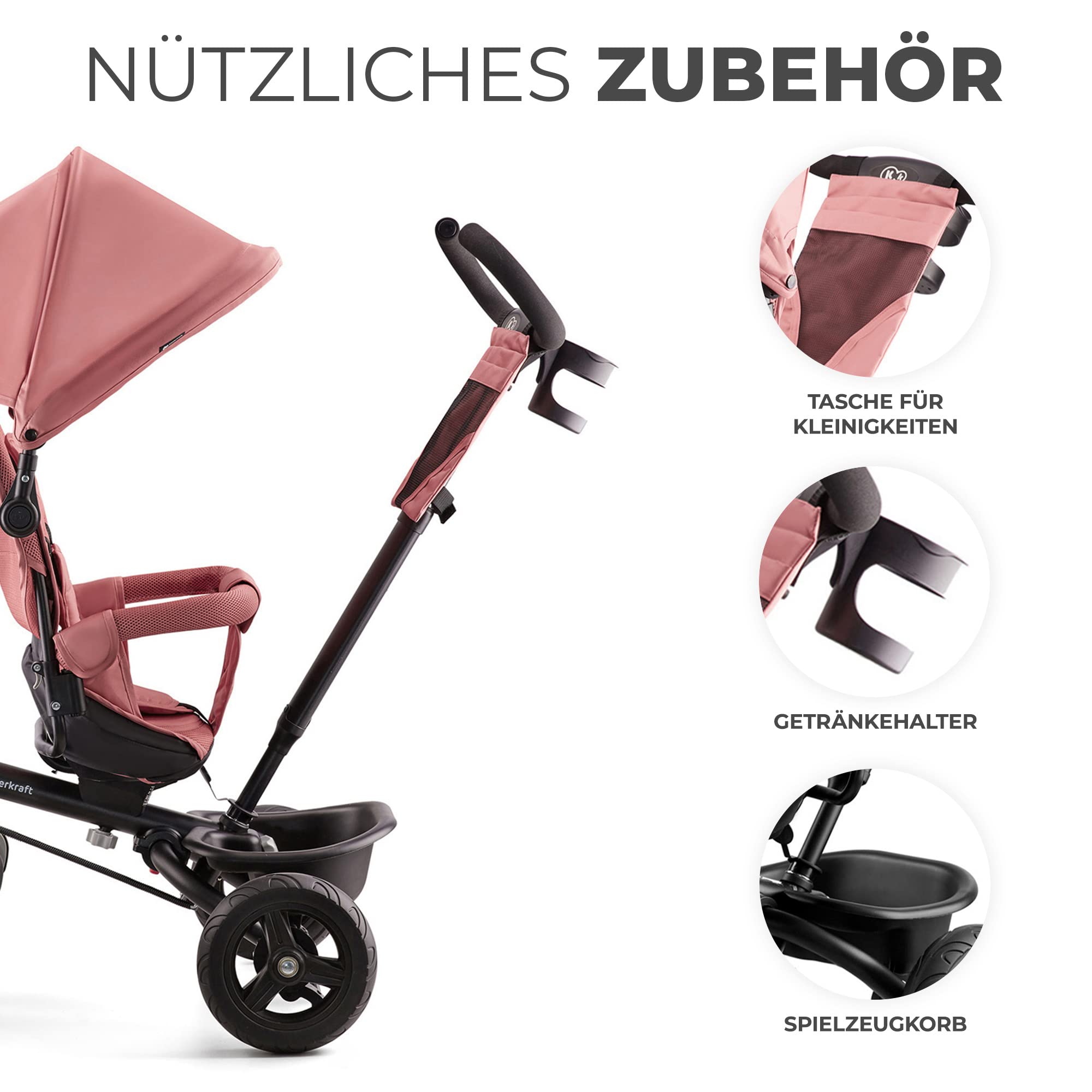 kinderkraft-aveo-dreirad-mit-schubstange-rosa-klappbar image 6