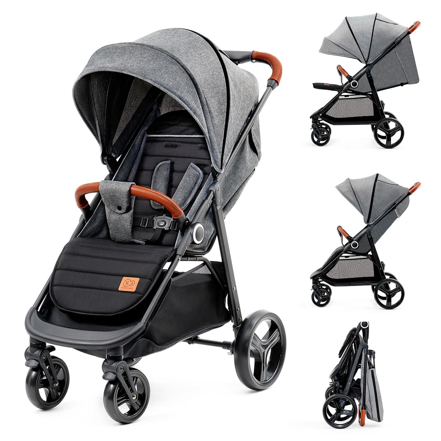 kinderkraft-grande-plus-buggy-grau-22-kg-liegeposition image 1