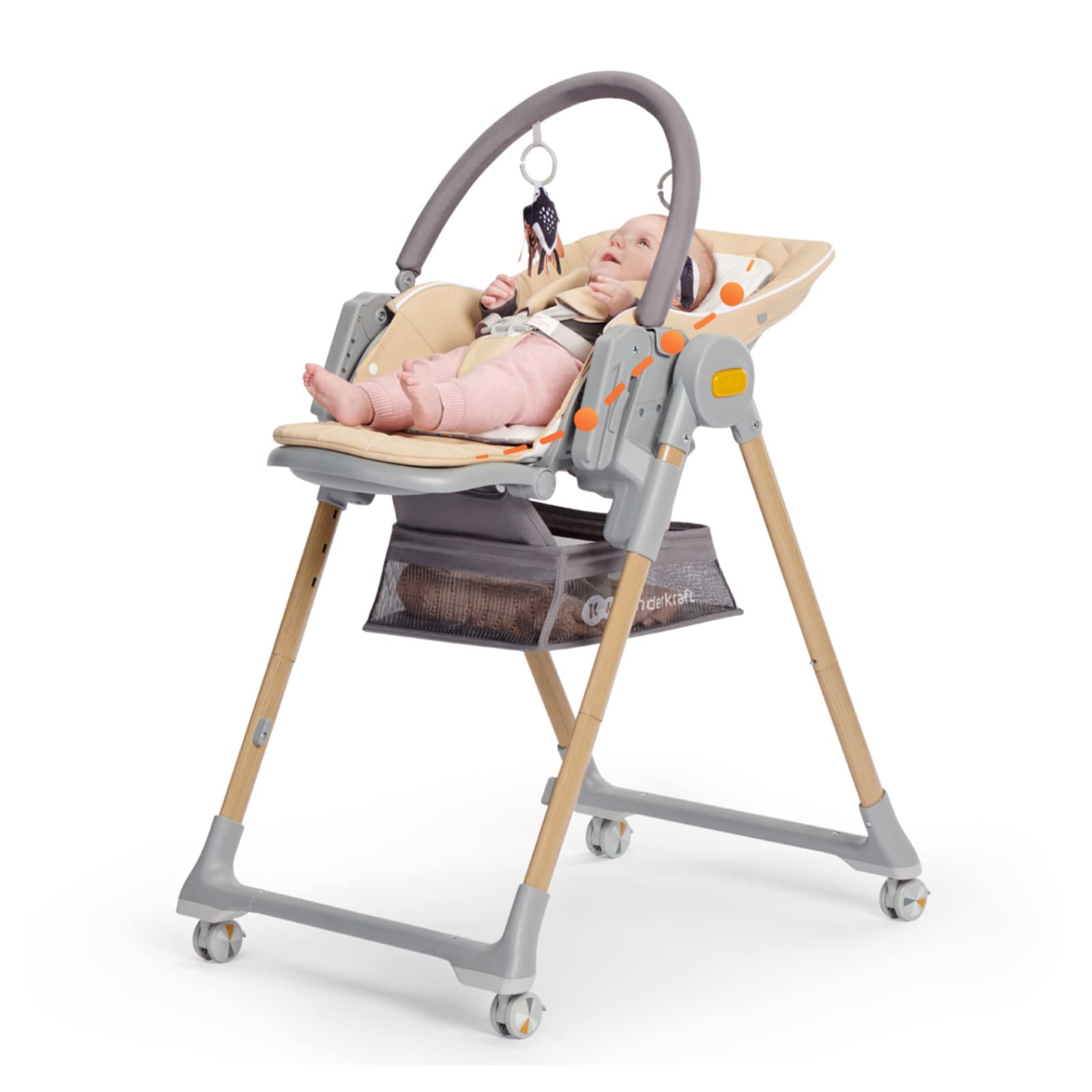 kinderkraft-lastree-hochstuhl-grau-mit-liegefunktion image 4