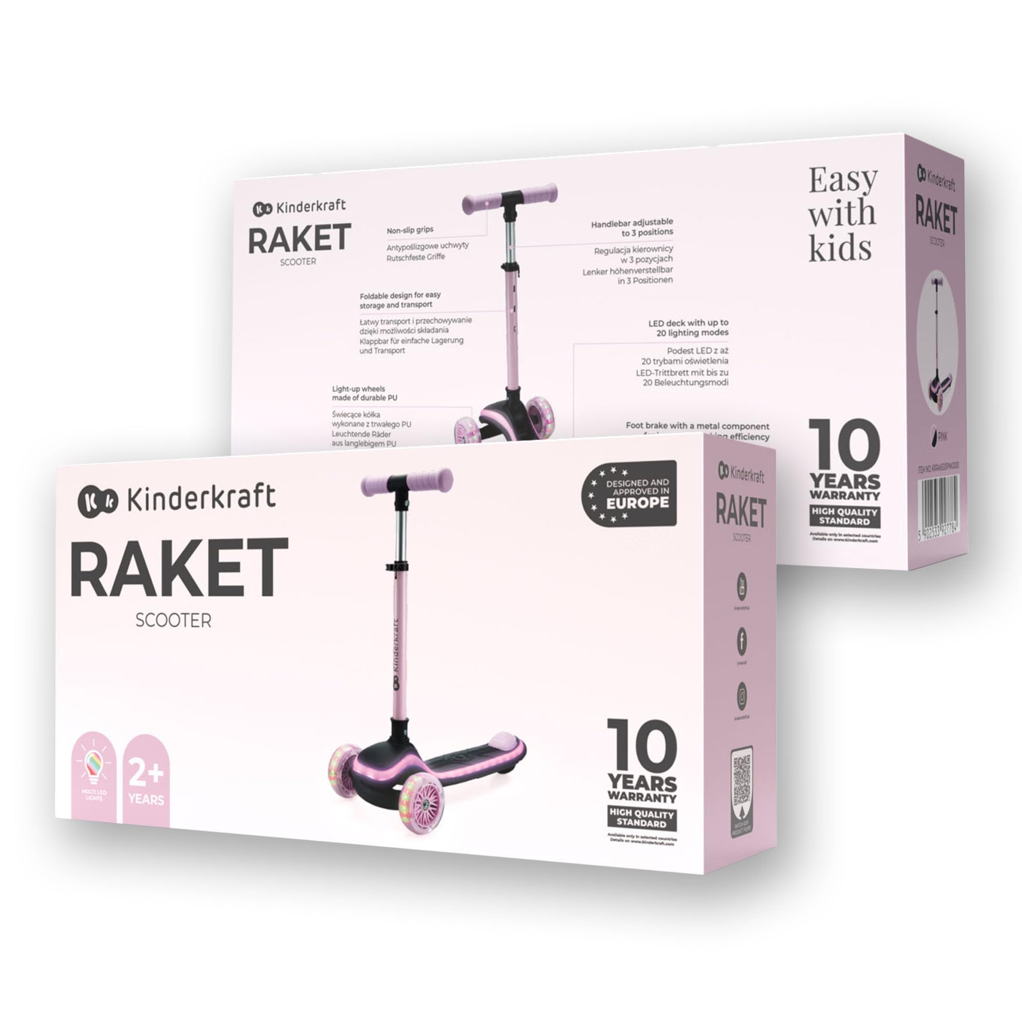 kinderkraft-raket-kinderroller-pink-led-klappbar image 8