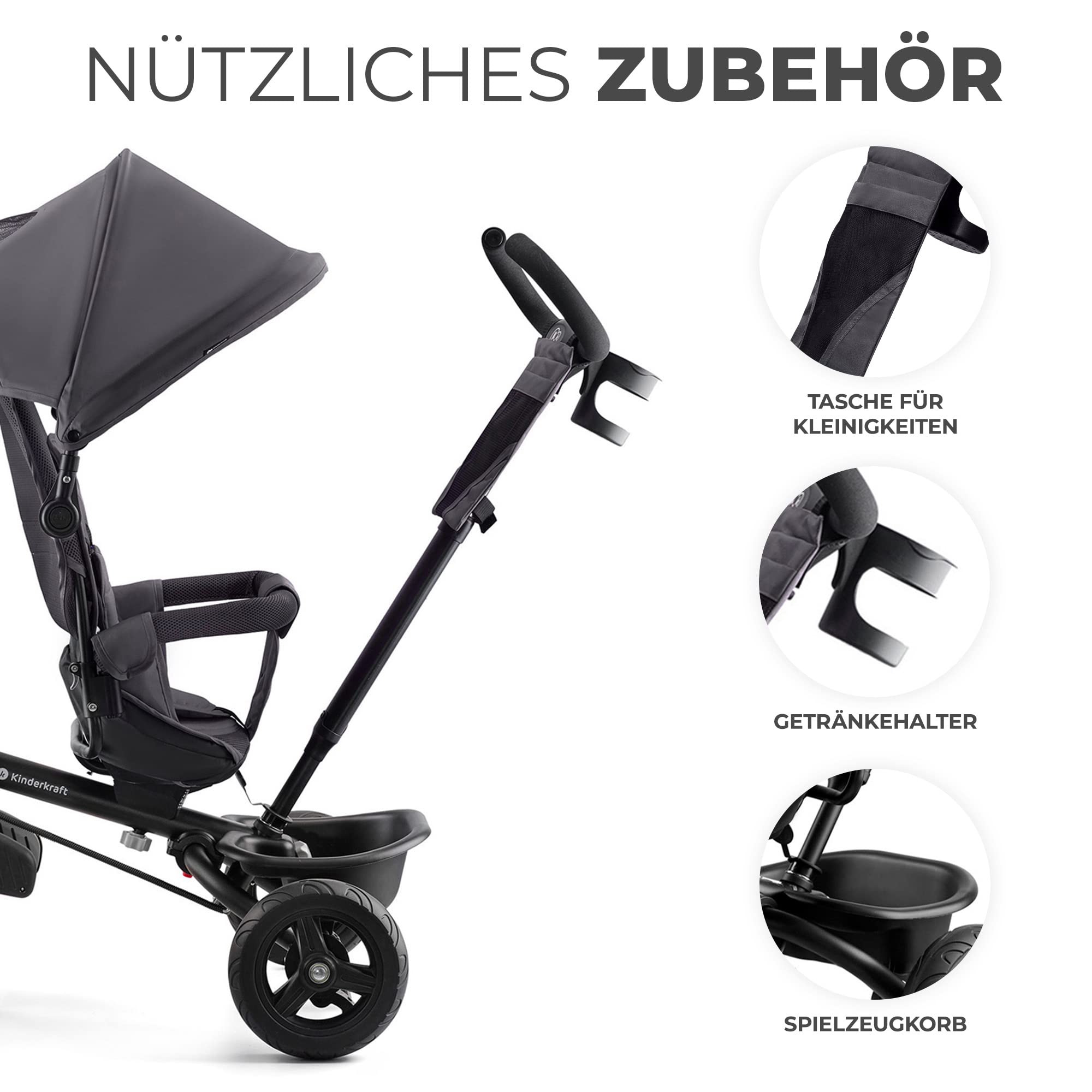 kinderkraft-aveo-kinderdreirad-grau-klappbar-mit-schubstange image 6