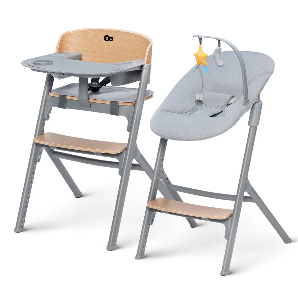 kinderkraft-livy-hochstuhl-holz-4in1-mit-babyliege image 1
