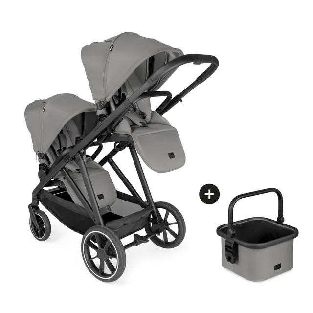 hauck-atlantic-grow-n-care-twin-set-kinderwagen-dark-grey image 1