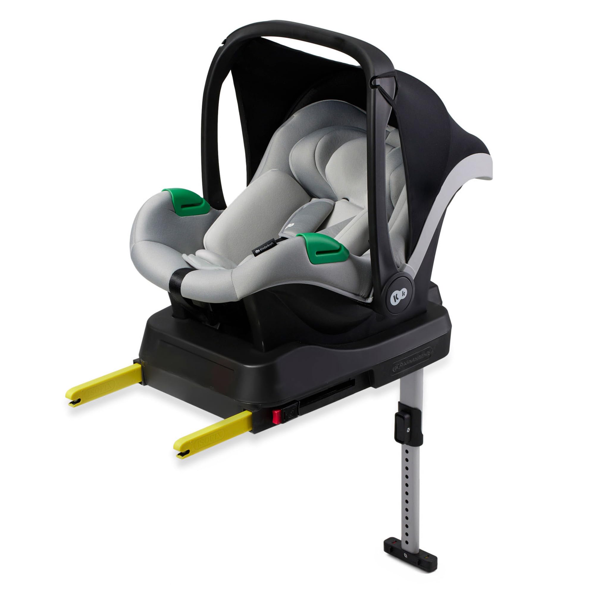 kinderkraft-mink-pro-i-size-babyschale-grau-mit-basis image 1