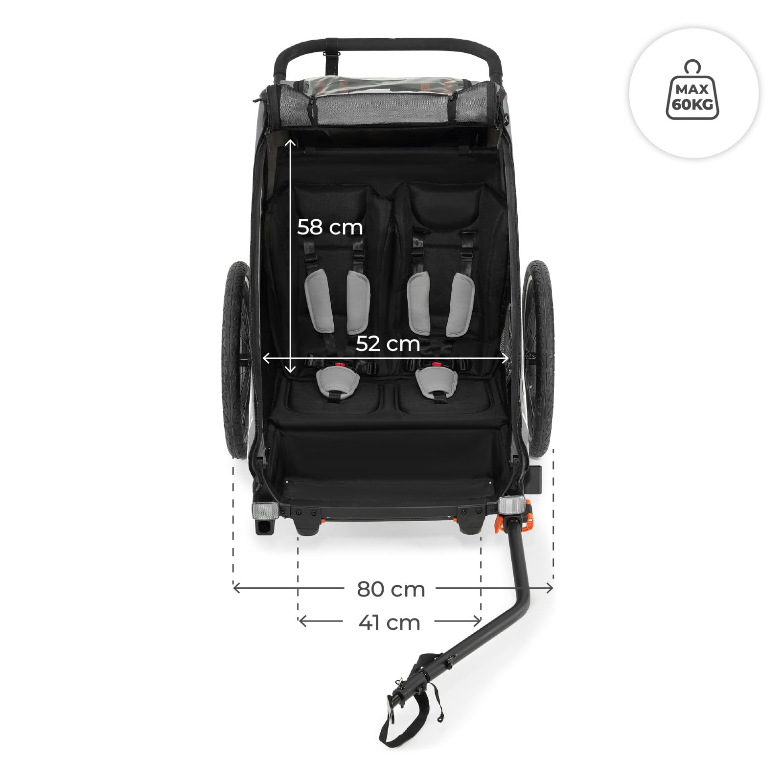 kinderkraft-nava-fahrradanh-nger-buggy-2in1-grau-2-kinder image 7