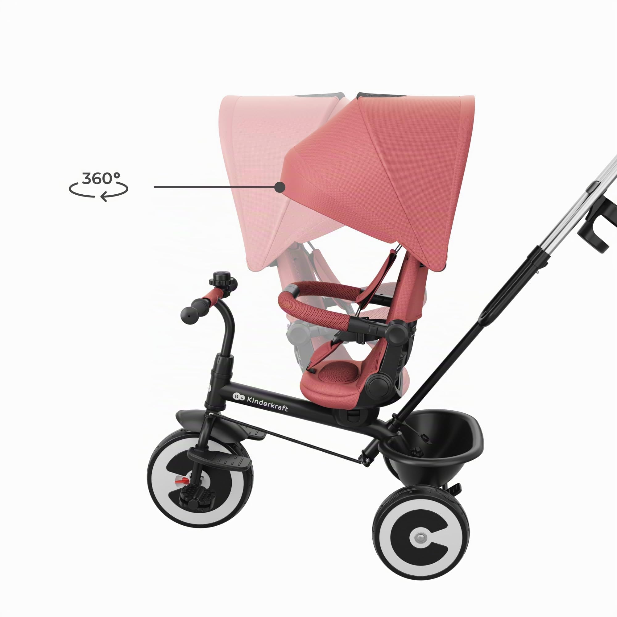 kinderkraft-aston-2-pro-dreirad-pink-mit-schiebestange image 5