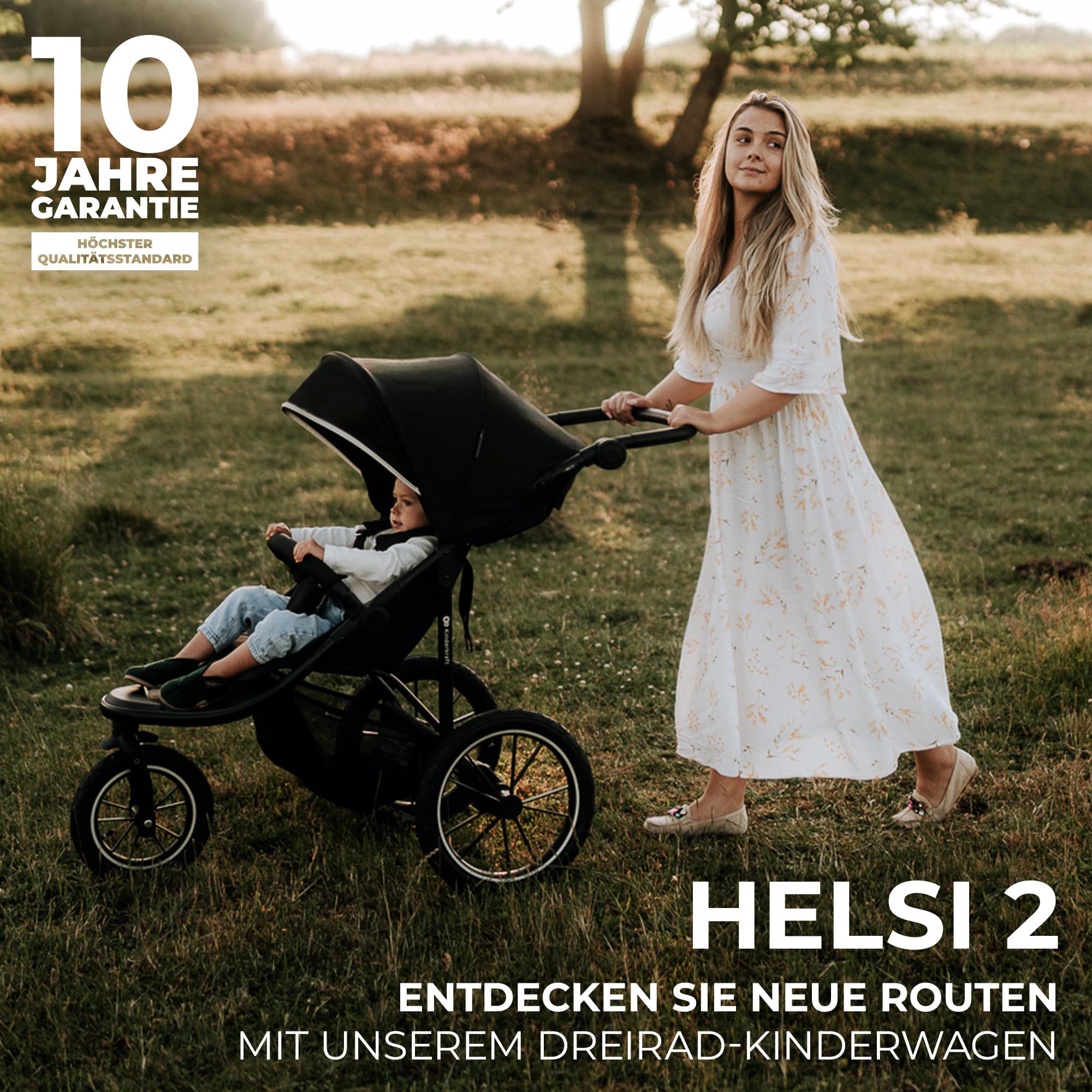 kinderkraft-helsi-2-buggy-grau-mit-luftreifen-liegefunktion image 2