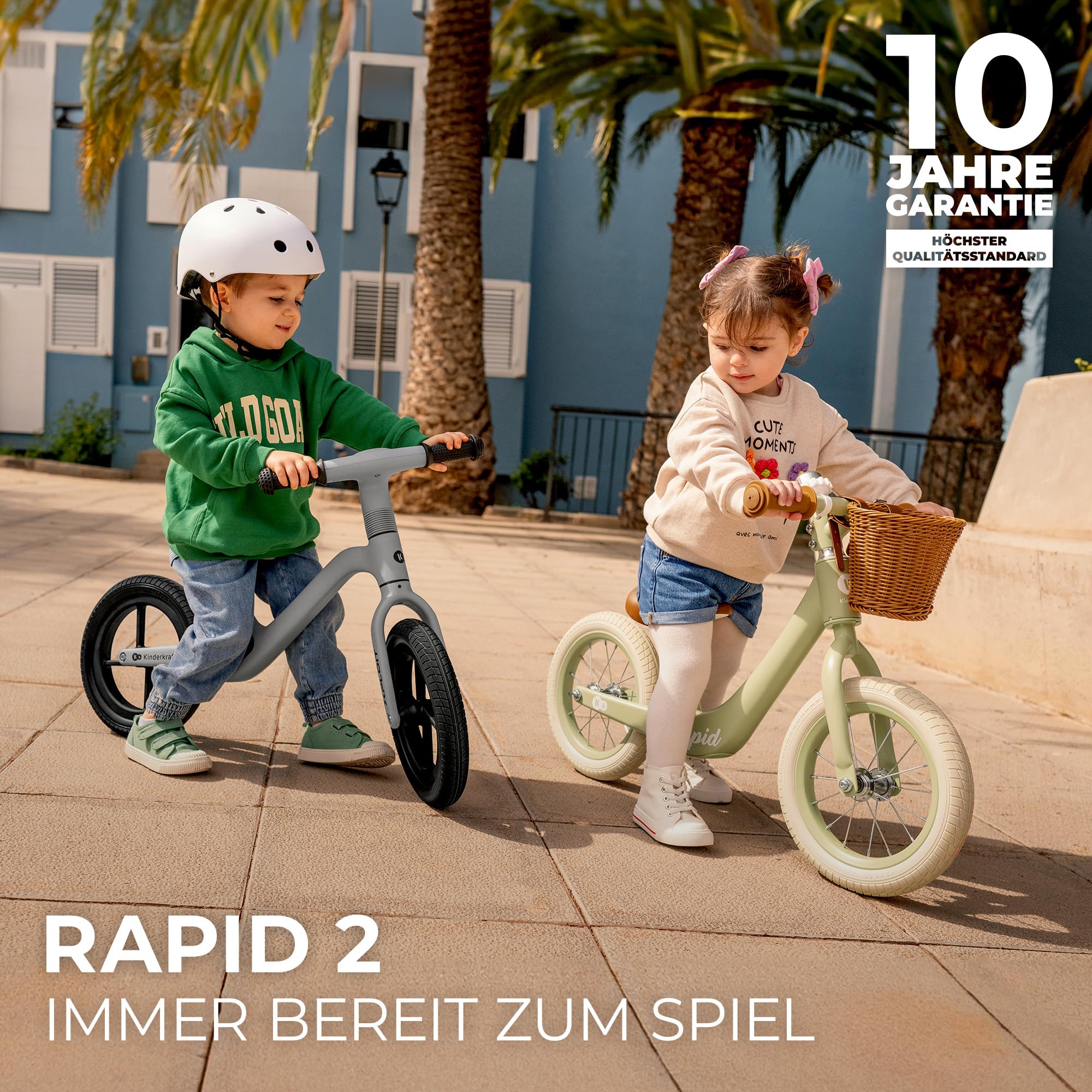 kinderkraft-rapid-2-laufrad-rosa-metall-mit-korb image 2