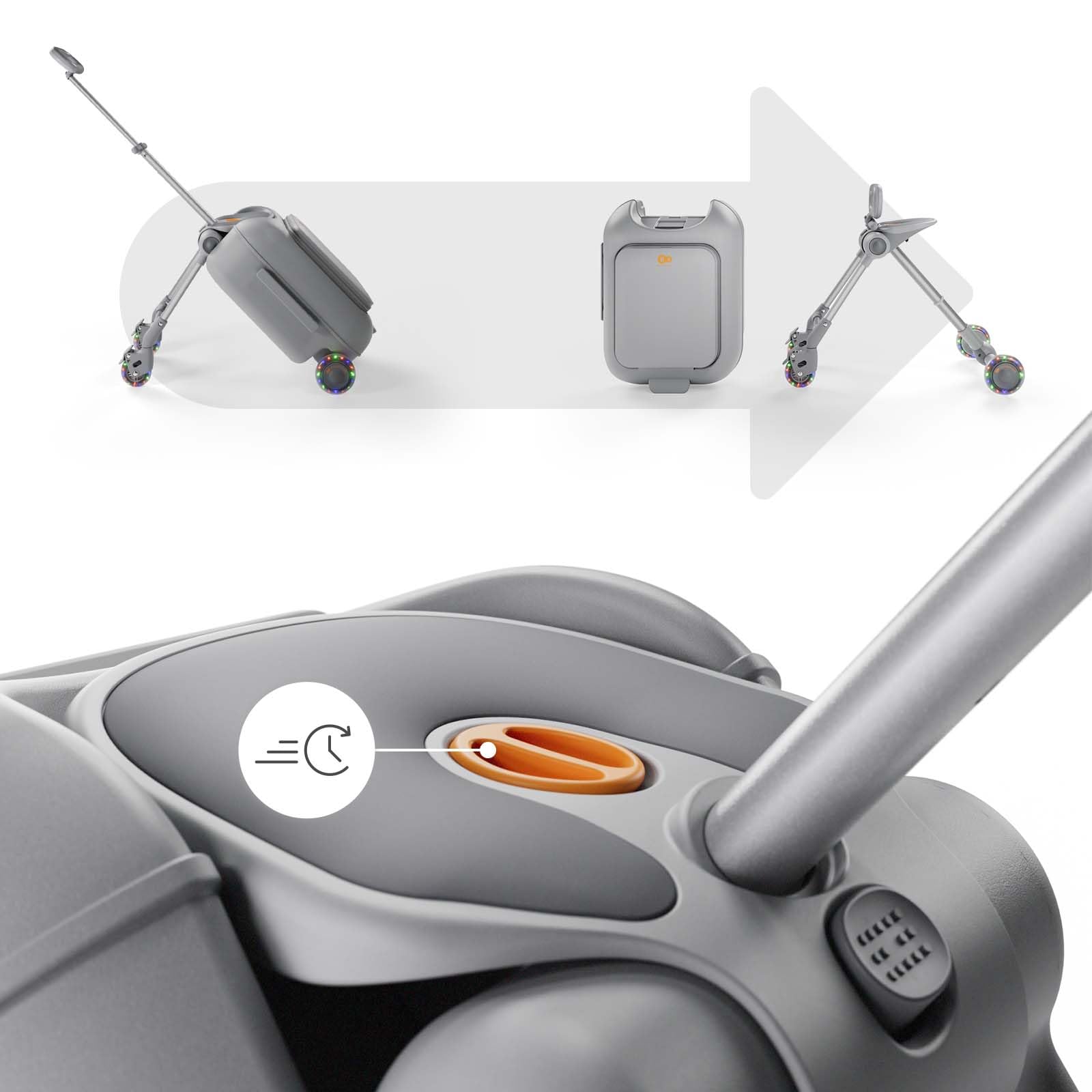 kinderkraft-cabby-kinderkoffer-mit-sitz-grau-20-l image 8