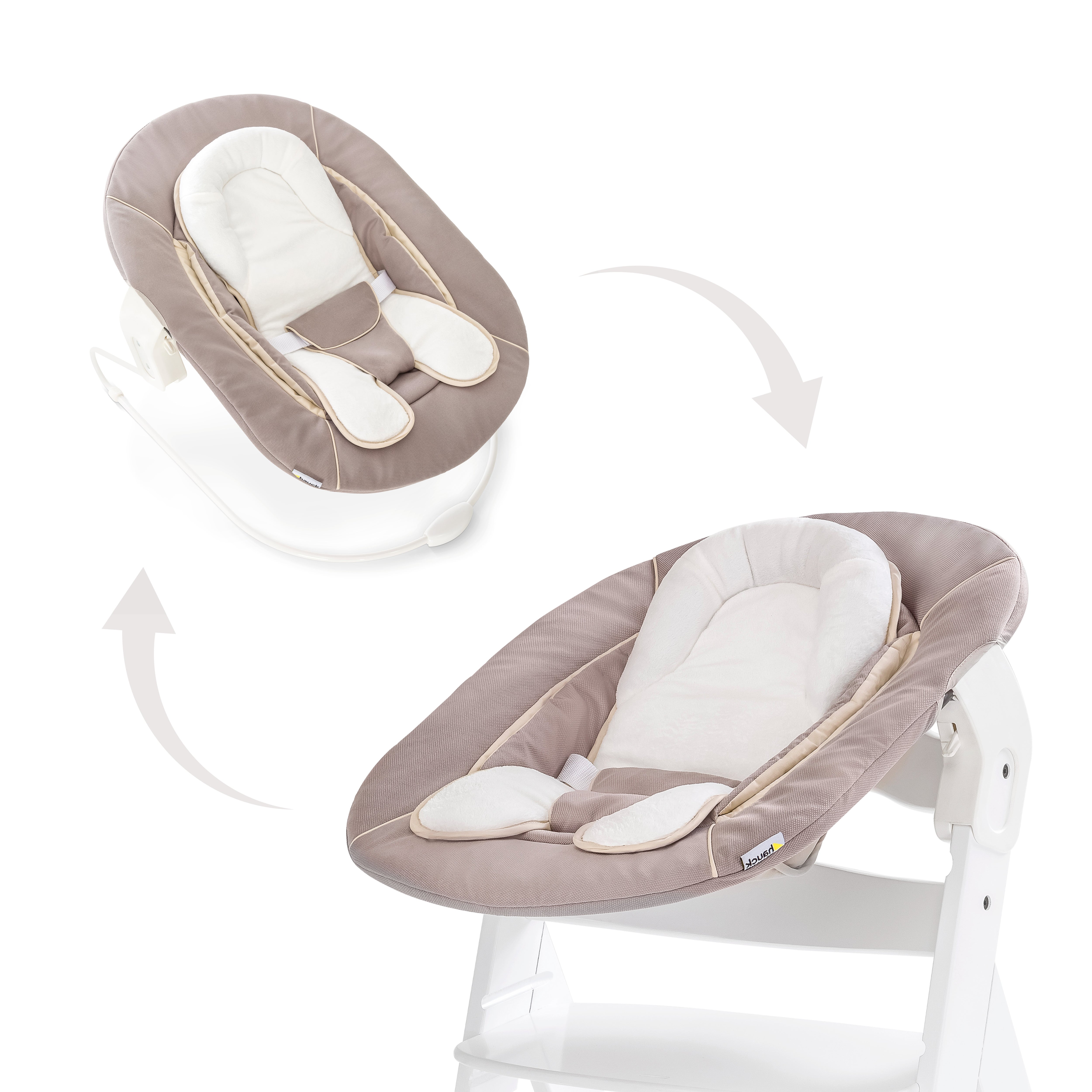 hauck-alpha-bouncer-2in1-babywippe-stretch-beige-neugeborene image 5