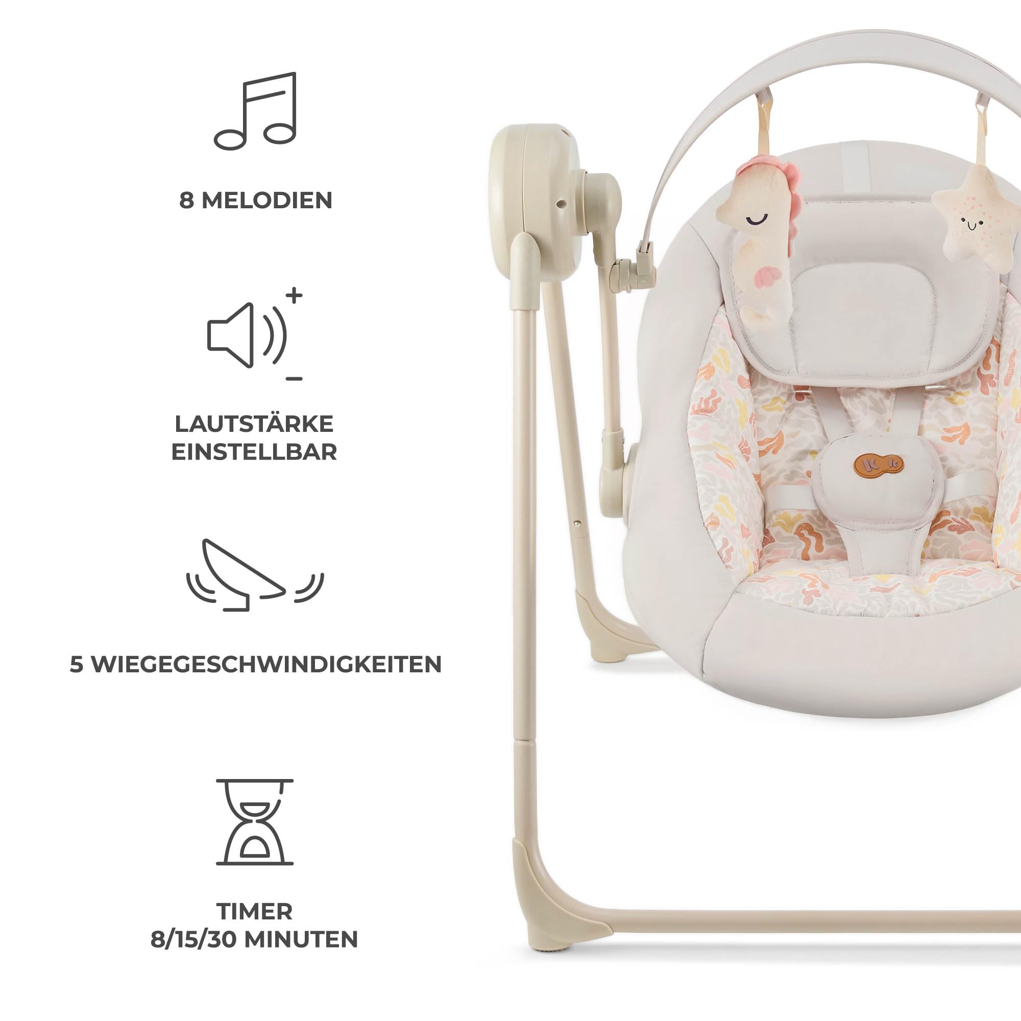 kinderkraft-swingee-elektrische-babywippe-beige-timer image 3