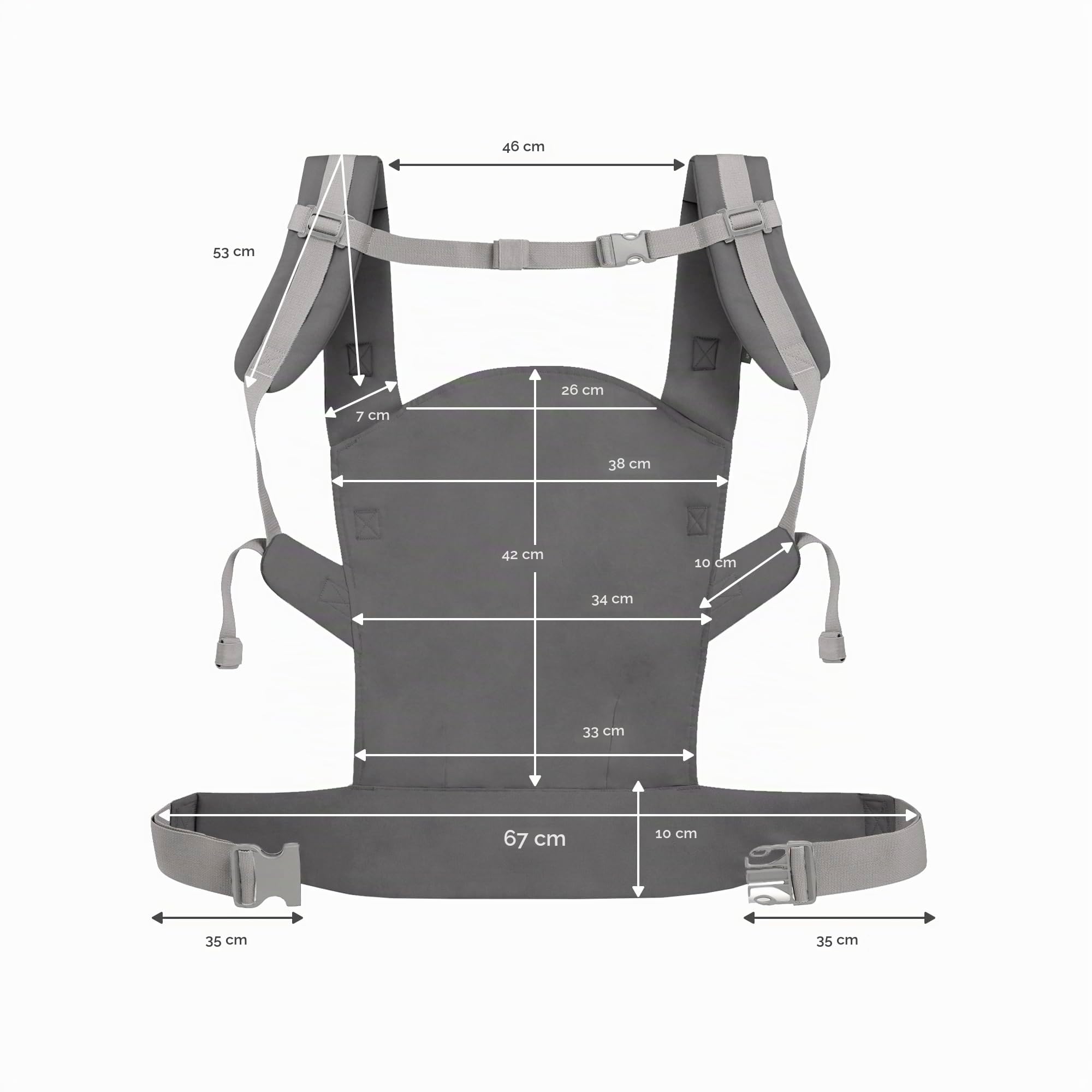 kinderkraft-nino-babytrage-grau-baumwolle-bis-20-kg image 8