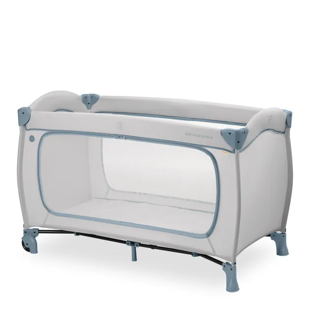 hauck-sleep-n-play-go-plus-reisebett-dusty-mint-mit-rollen image 1