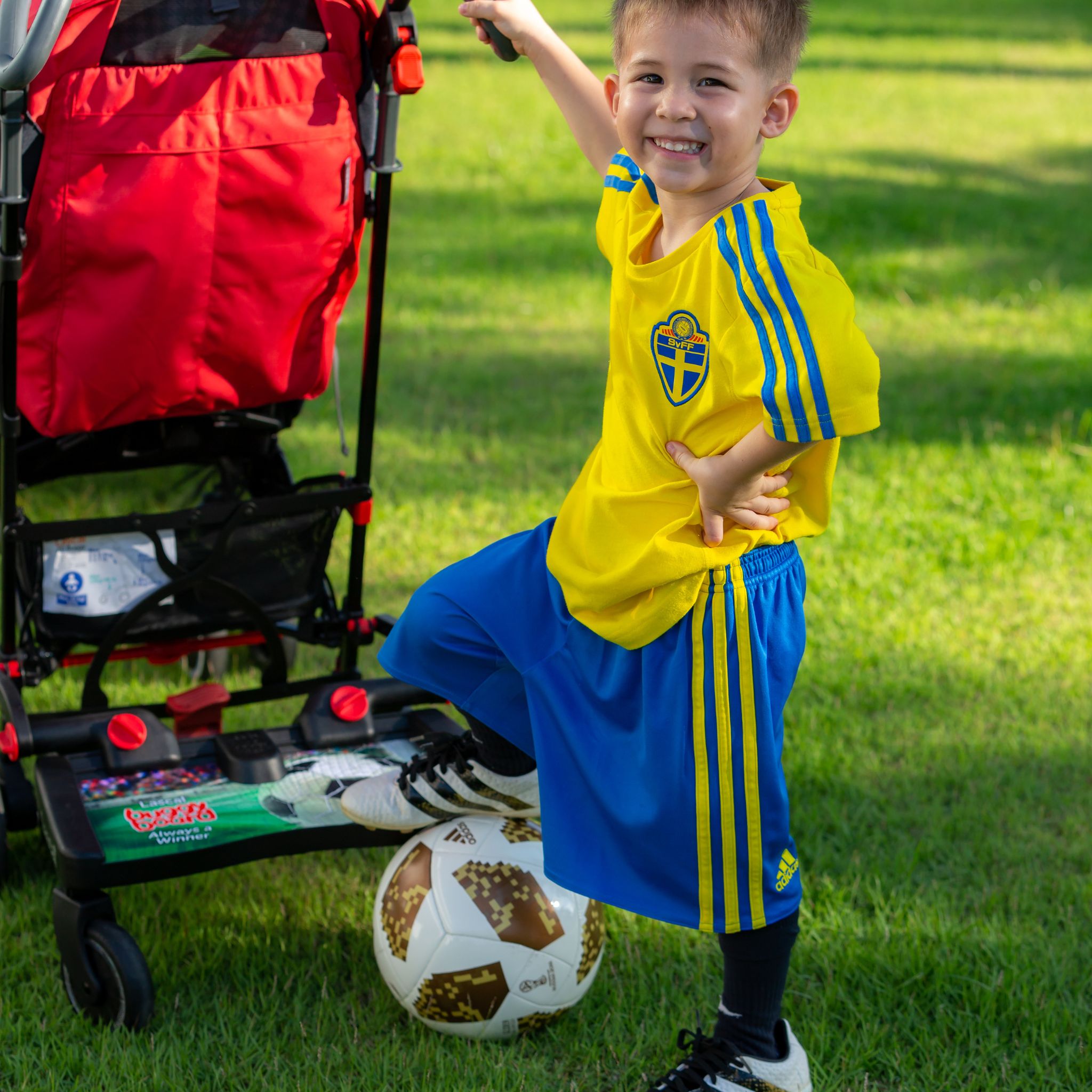 lascal-buggyboard-maxi-football-trittbrett-gr-n-universal image 5