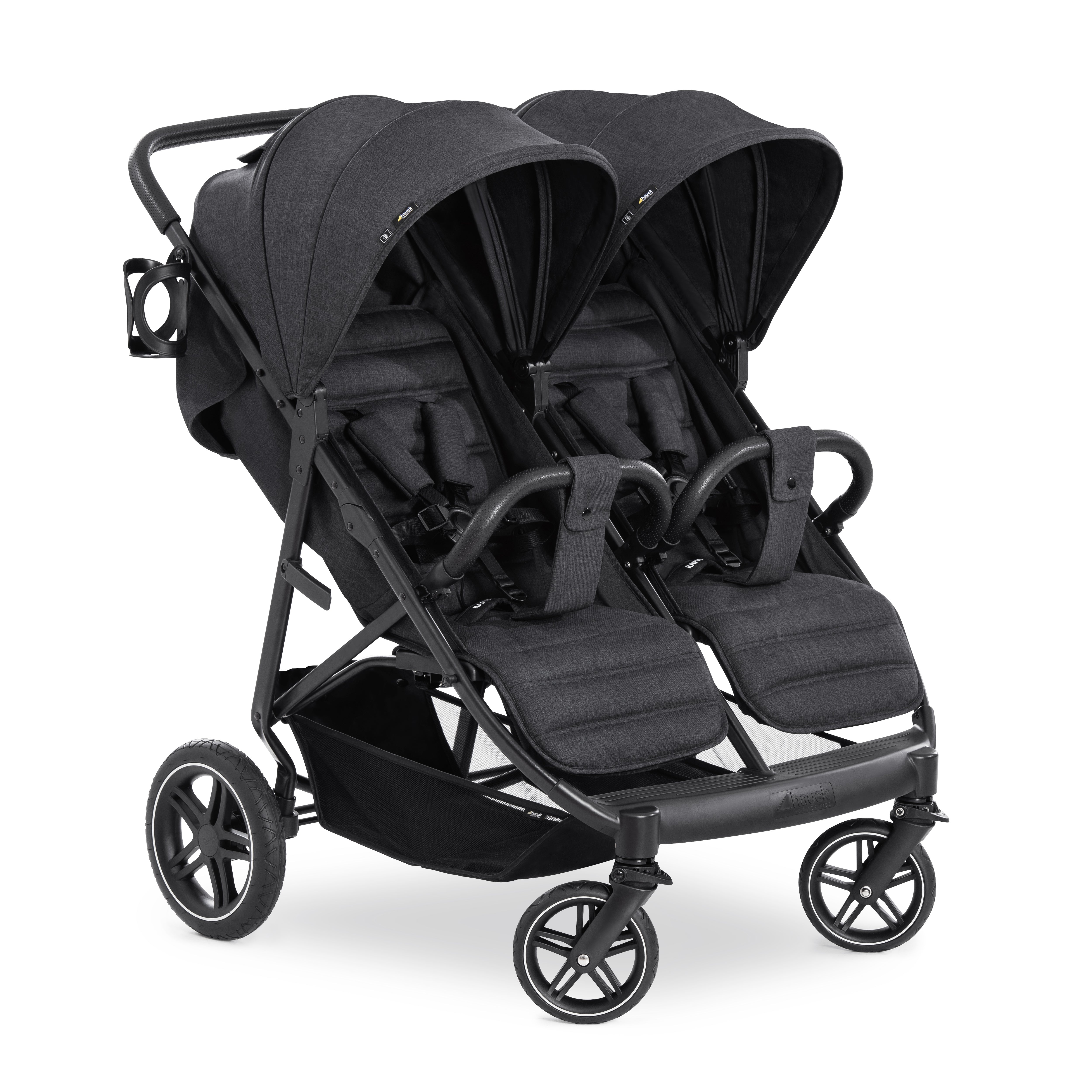 hauck-uptown-duo-geschwisterwagen-melange-black-zwillings image 1