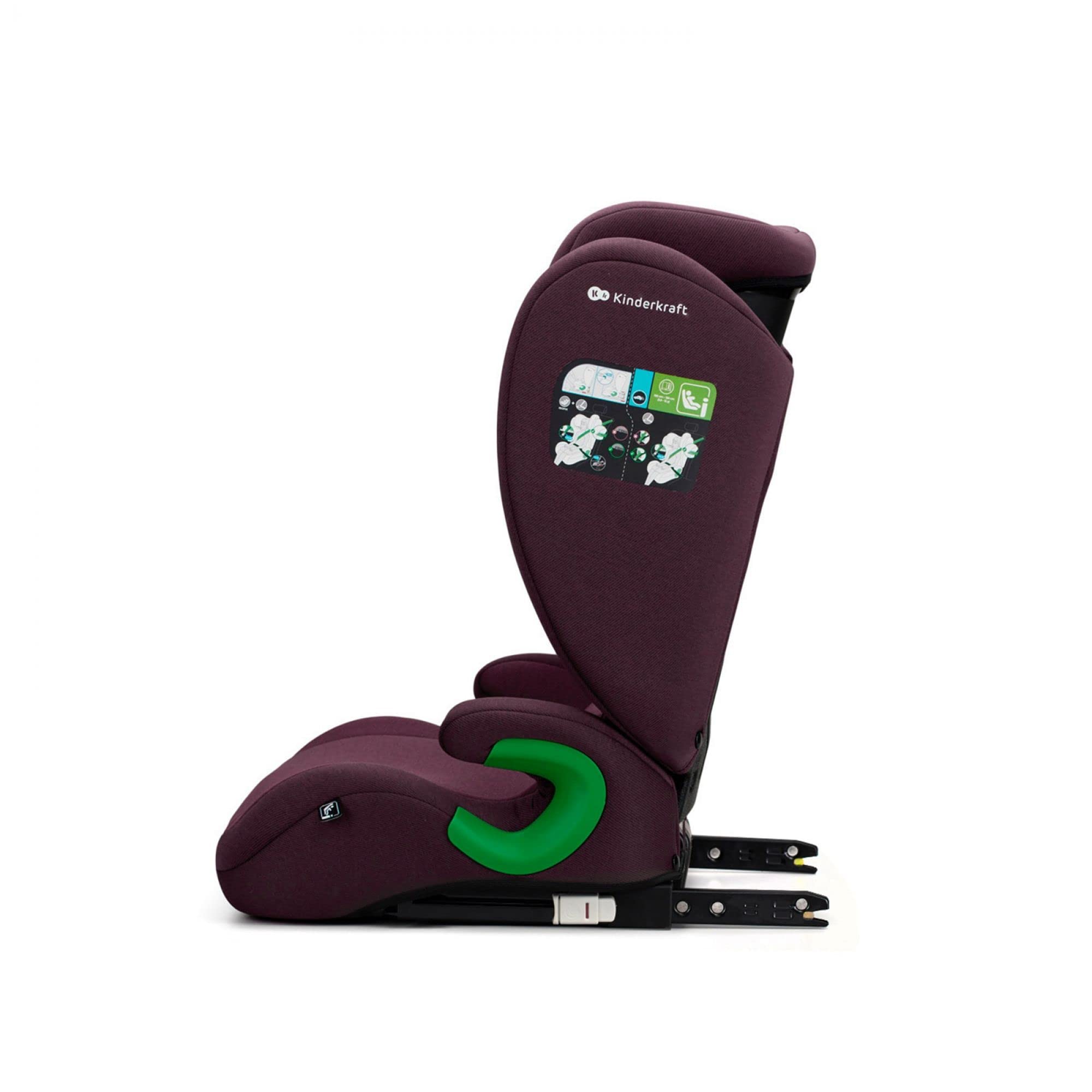kinderkraft-junior-fix-2-i-size-kindersitz-burgund-isofix image 4