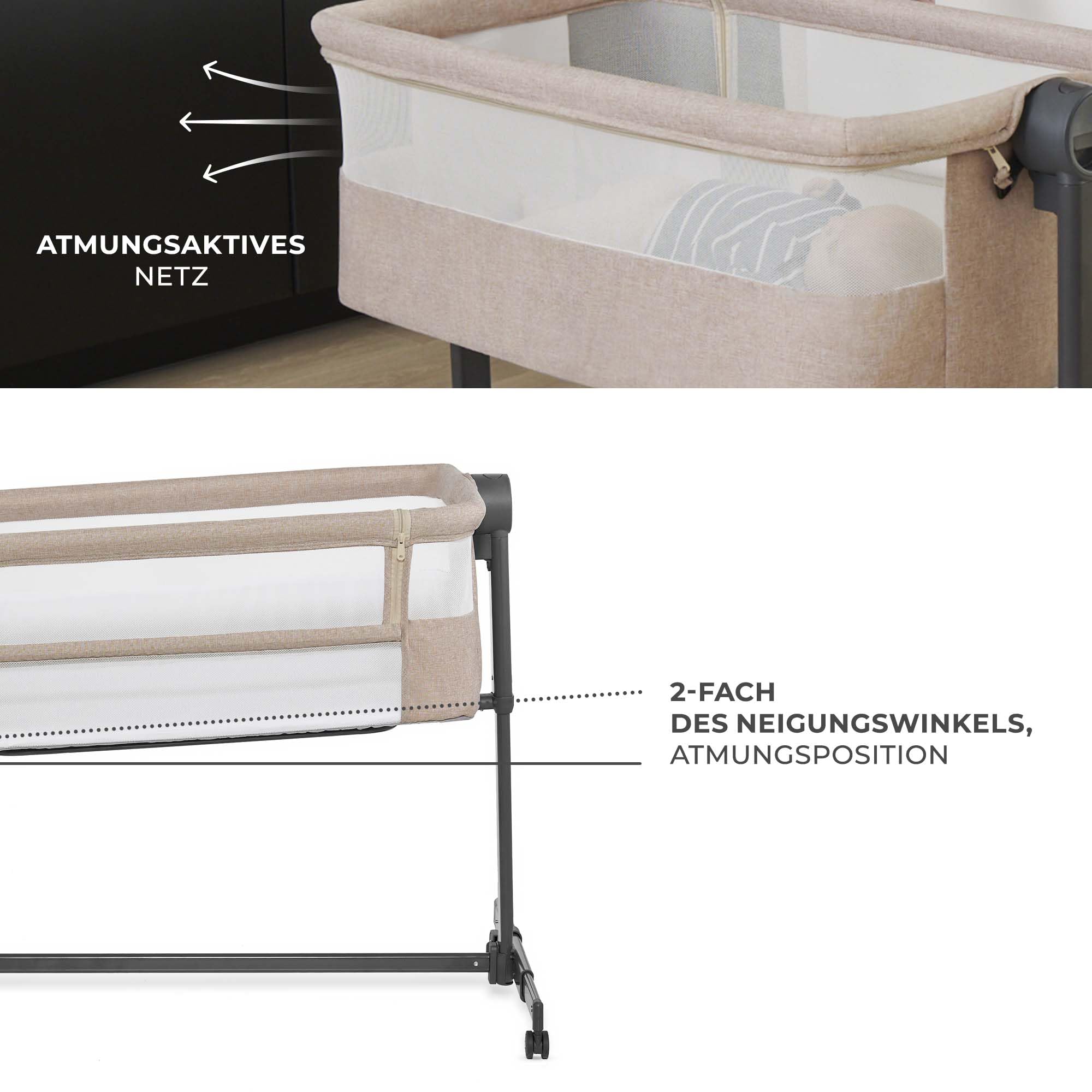 kinderkraft-nestee-up-2-beistellbett-beige-mit-matratze image 8