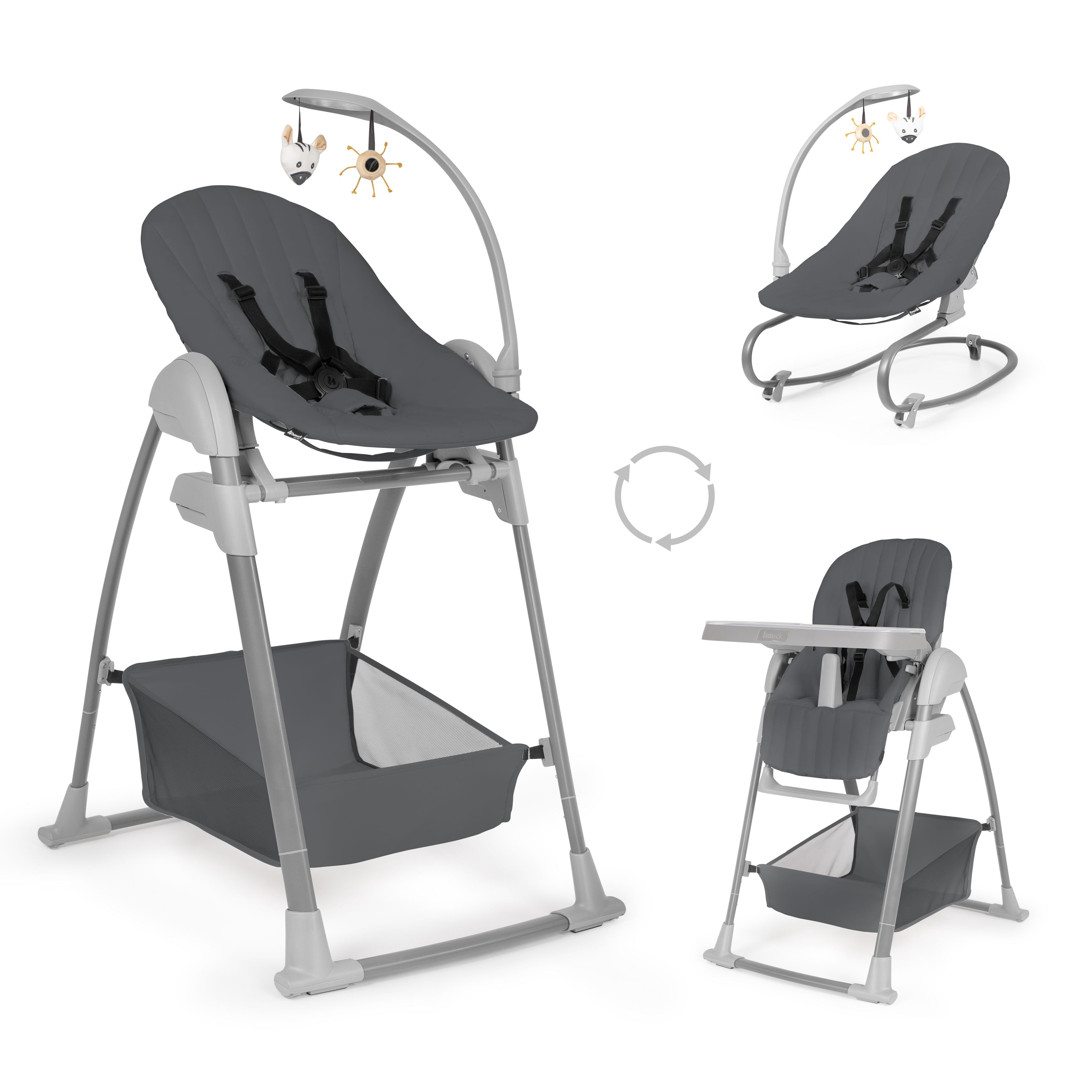 hauck-sit-n-relax-3in1-hochstuhl-beige-mit-babywippe image 4