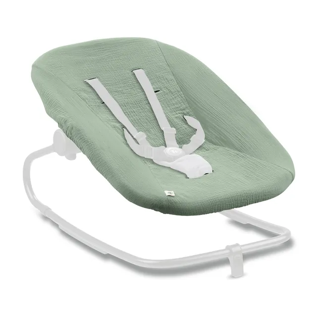 hauck-highchair-bouncer-bezug-wippenbezug-sage-musselin-baumwolle image 1