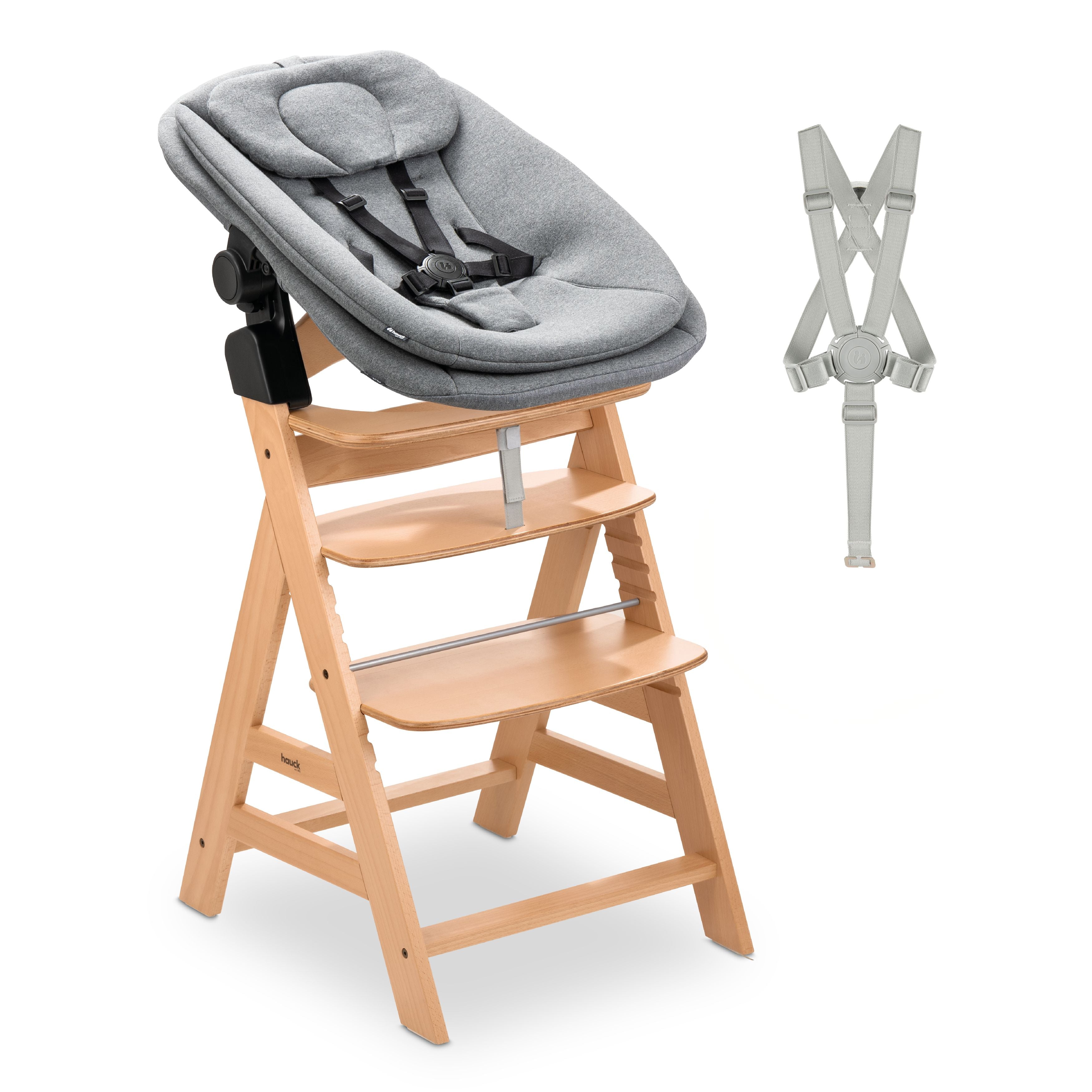hauck-alpha-newborn-set-pro-hochstuhl-nature-grey image 1