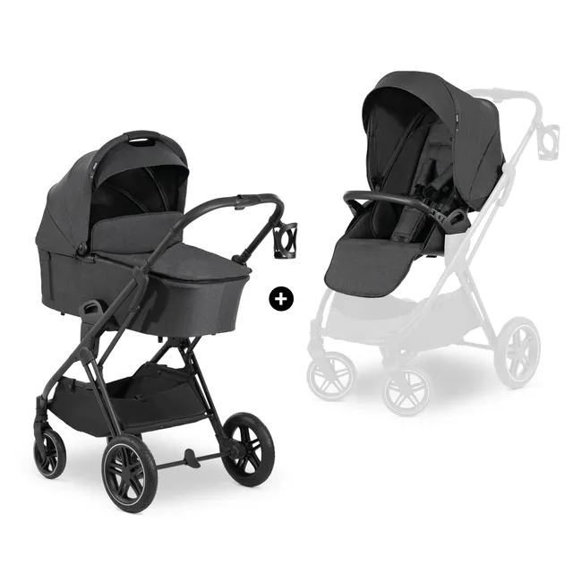 hauck-rapid-vision-x-set-kinderwagen-melange-black-ab-geburt image 1
