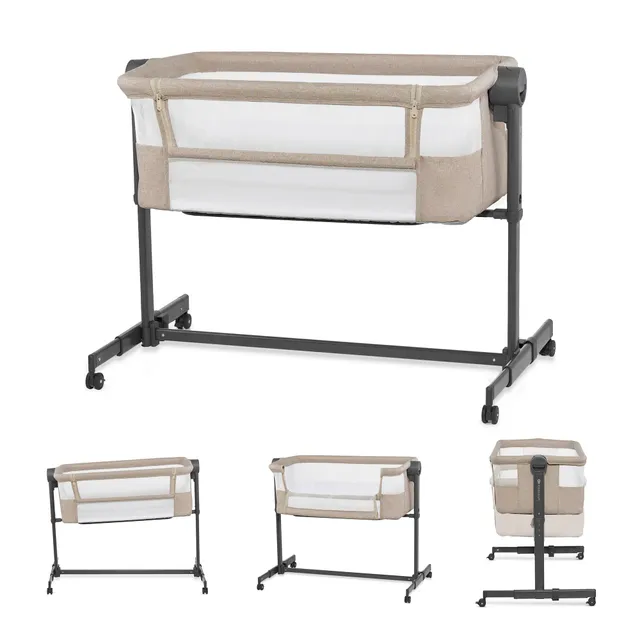 Kinderkraft NESTEE Beistellbett Beige mit Matratze