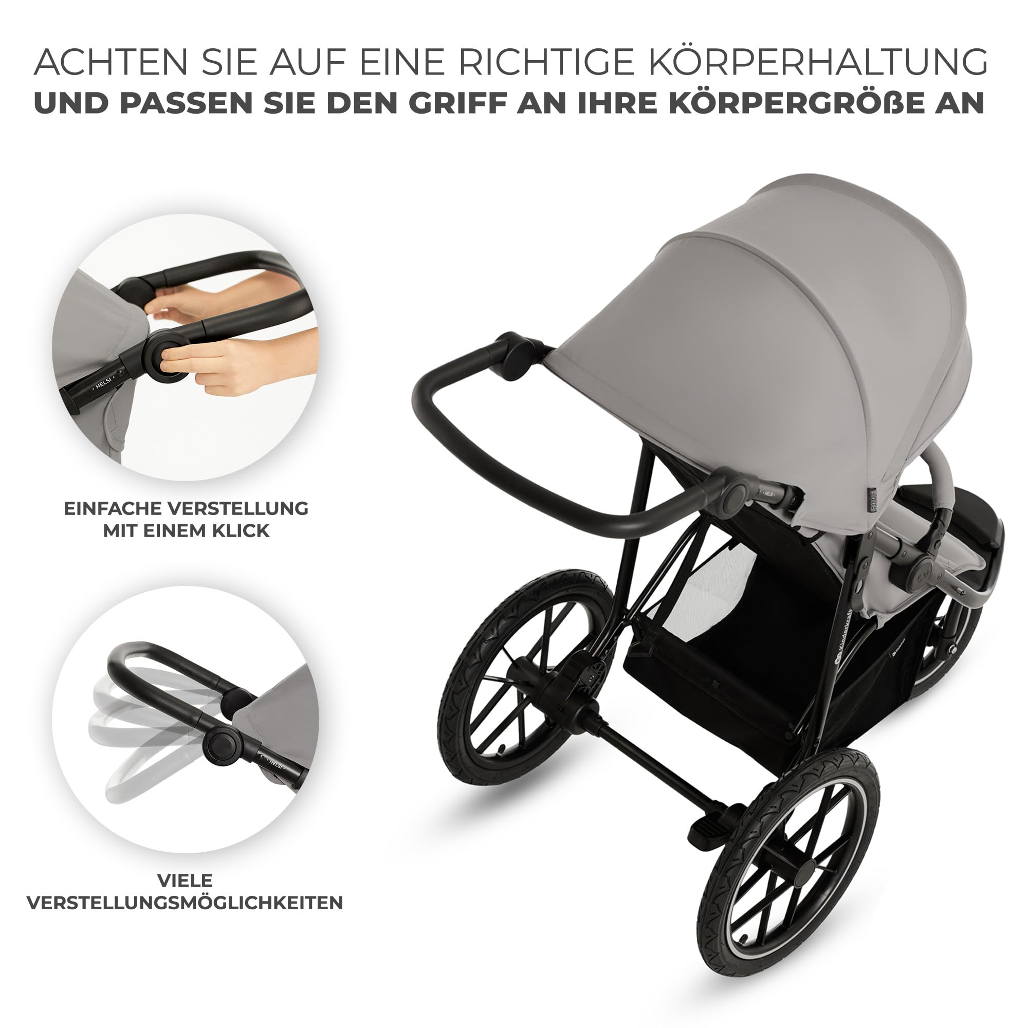 kinderkraft-helsi-2-buggy-grau-mit-luftreifen-liegefunktion image 7