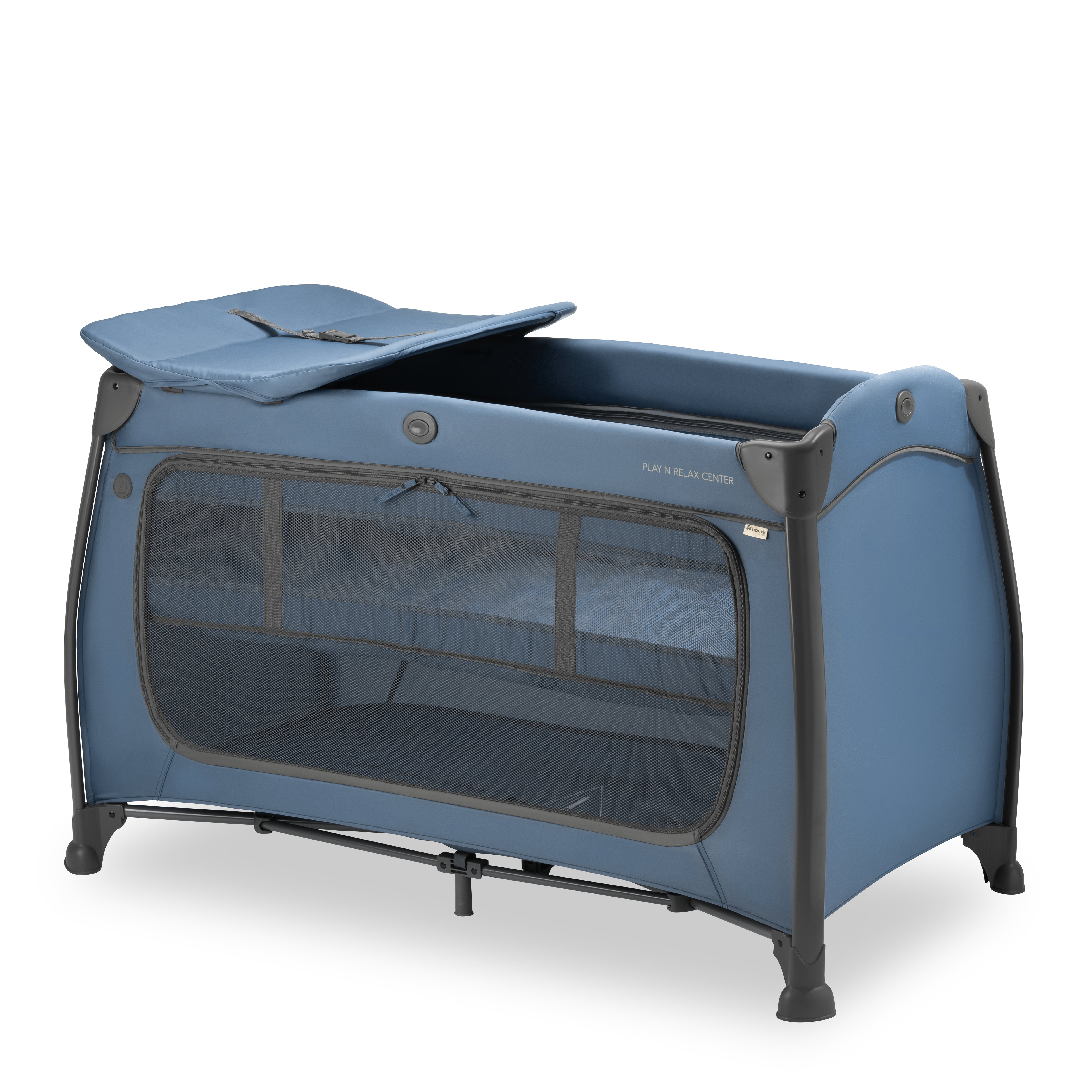 hauck-play-n-relax-center-reisebett-dark-blue-mit-wickelauflage-15-kg image 2