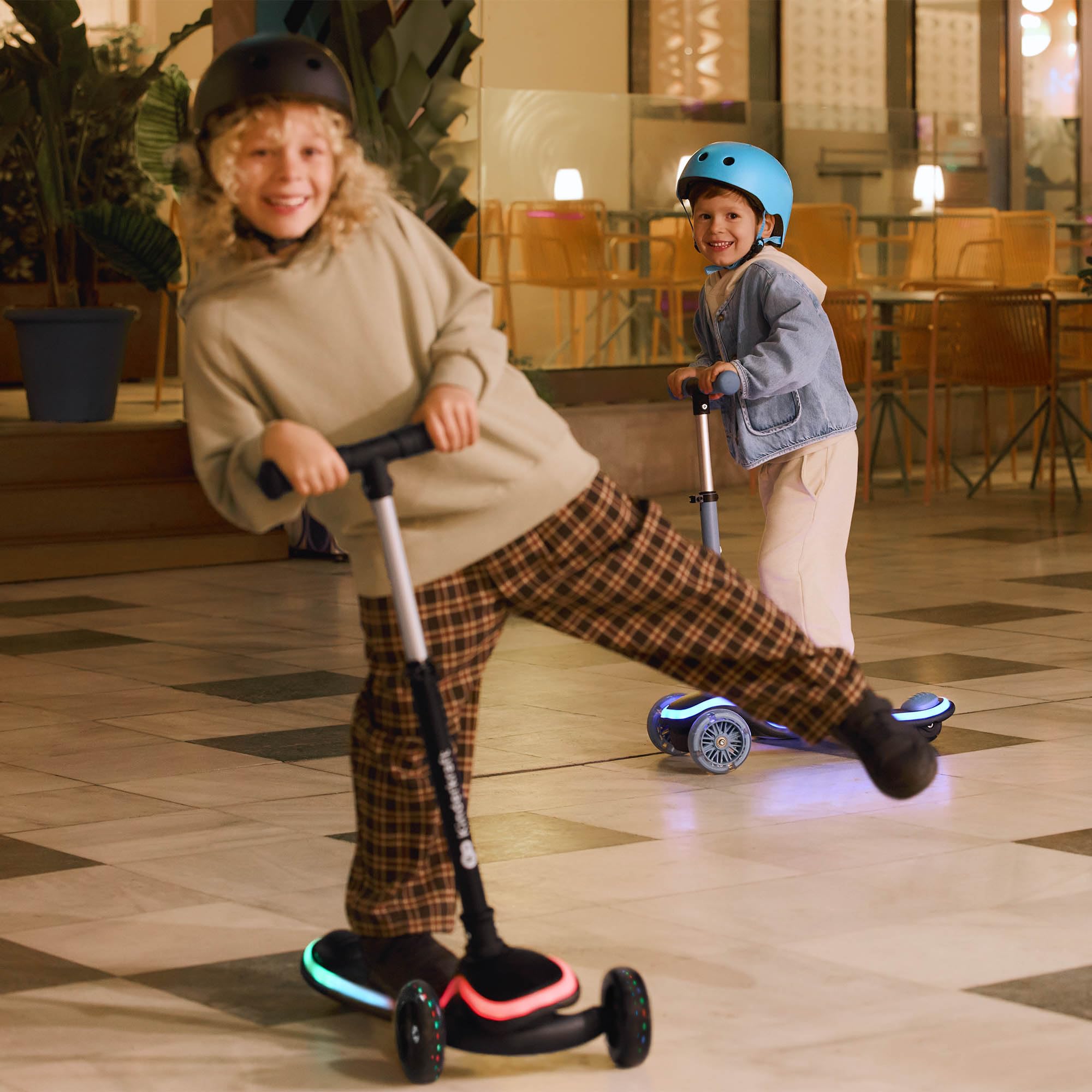 kinderkraft-raket-kinderroller-pink-led-klappbar image 3