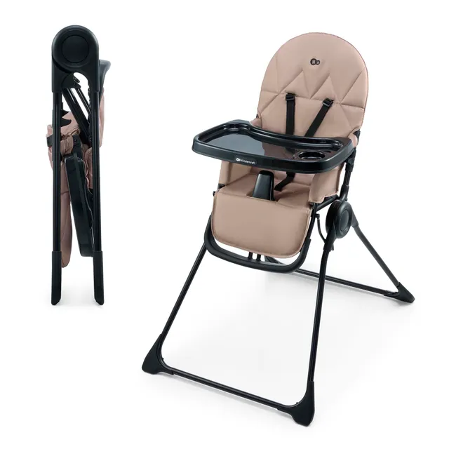 kinderkraft-binci-hochstuhl-beige-faltbar-mit-tablett image 1
