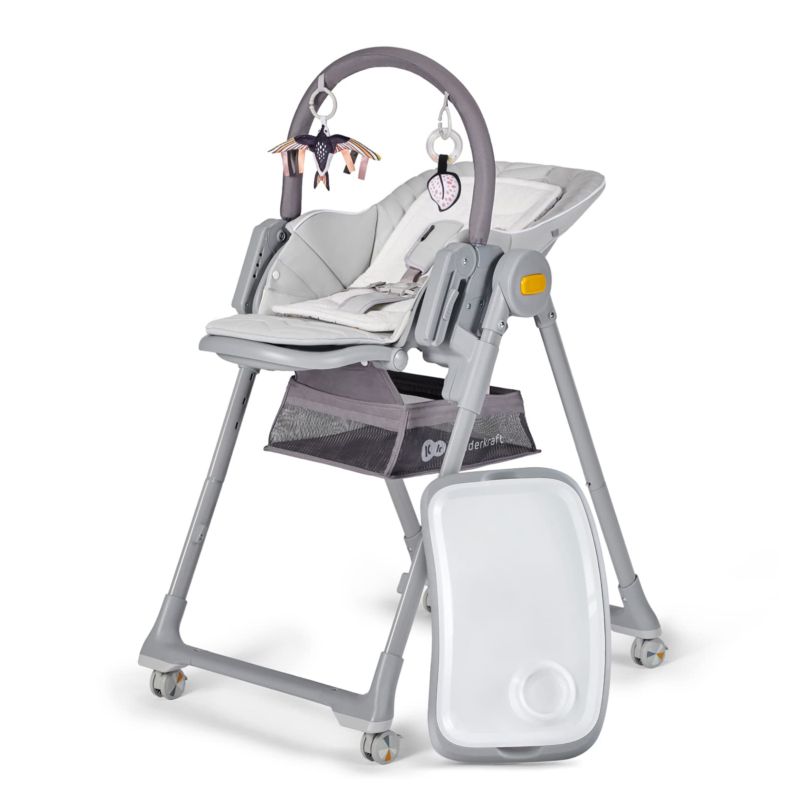 kinderkraft-lastree-hochstuhl-grau-mit-liegefunktion image 1