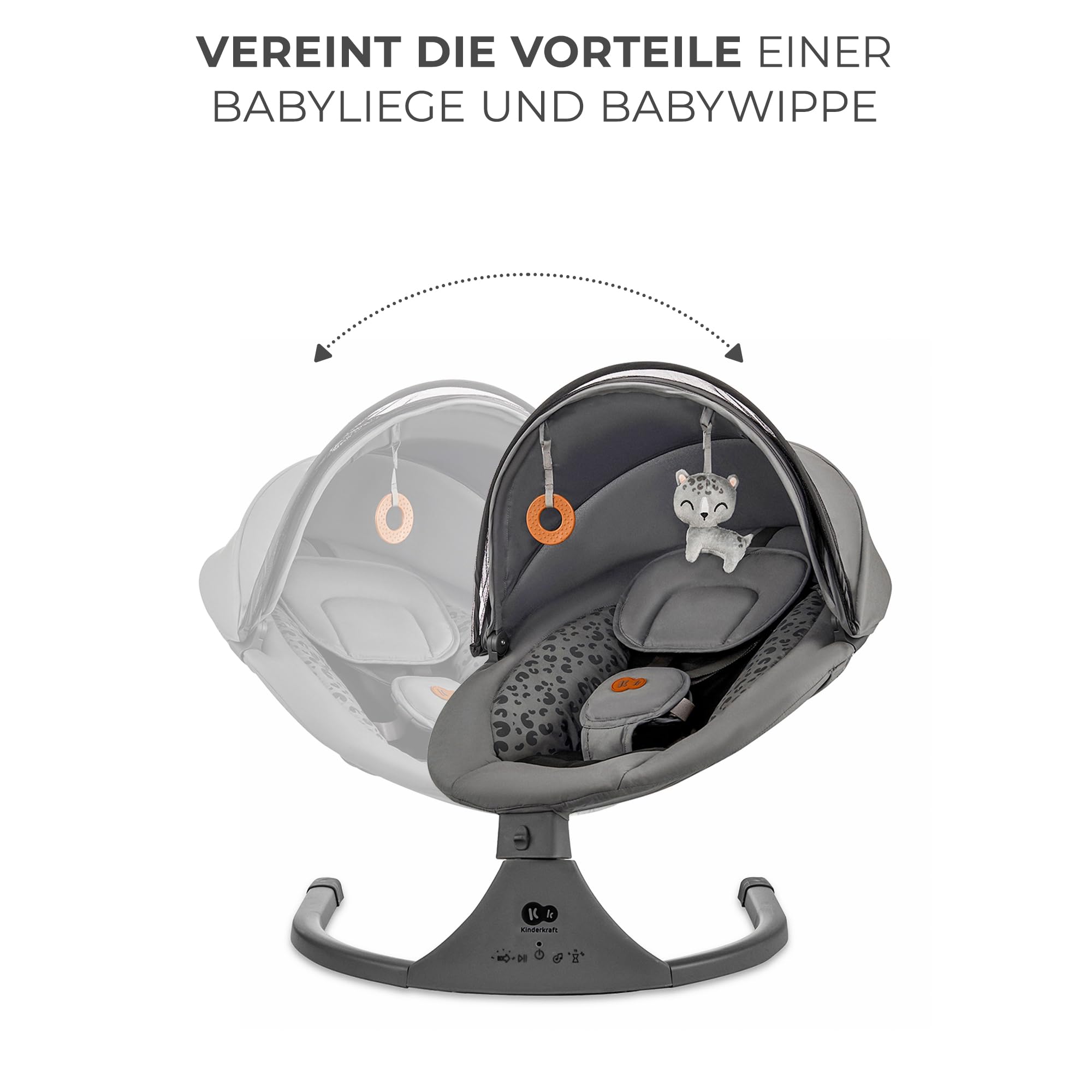 kinderkraft-lumi-2-babywippe-dunkelgrau-elektrisch image 3