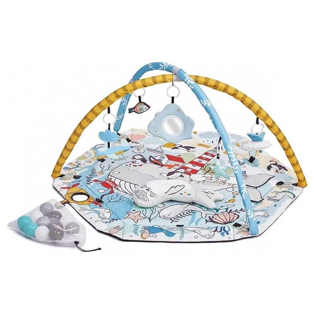 kinderkraft-smartplay-sea-spieldecke-mit-b-llen-und-kissen image 1