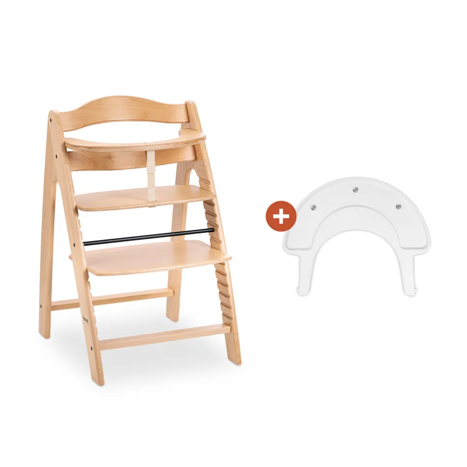 hauck-alpha-arketa-n-play-hochstuhl-beech-mit-tablett image 1