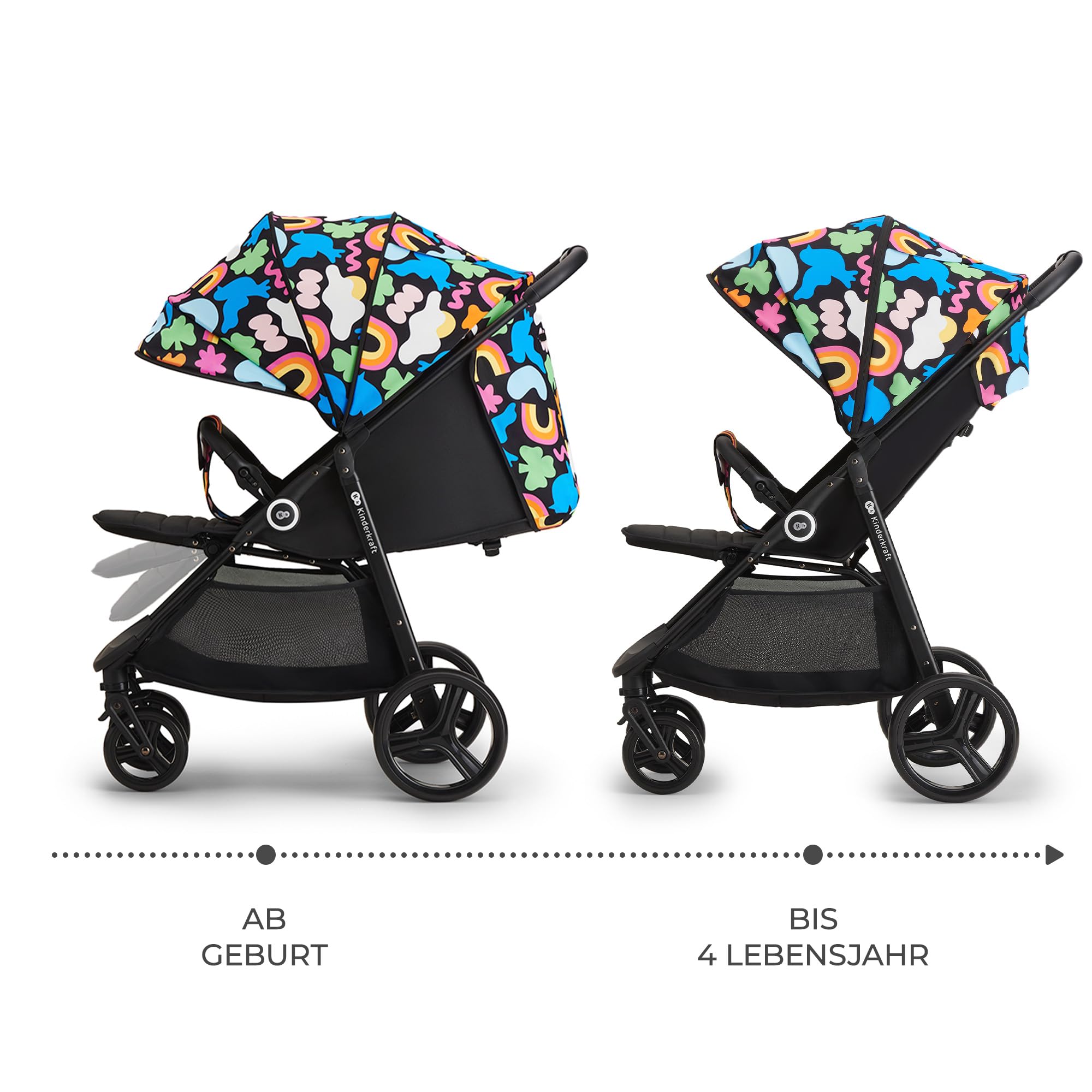 kinderkraft-grande-plus-buggy-happy-shapes-liegeposition image 2