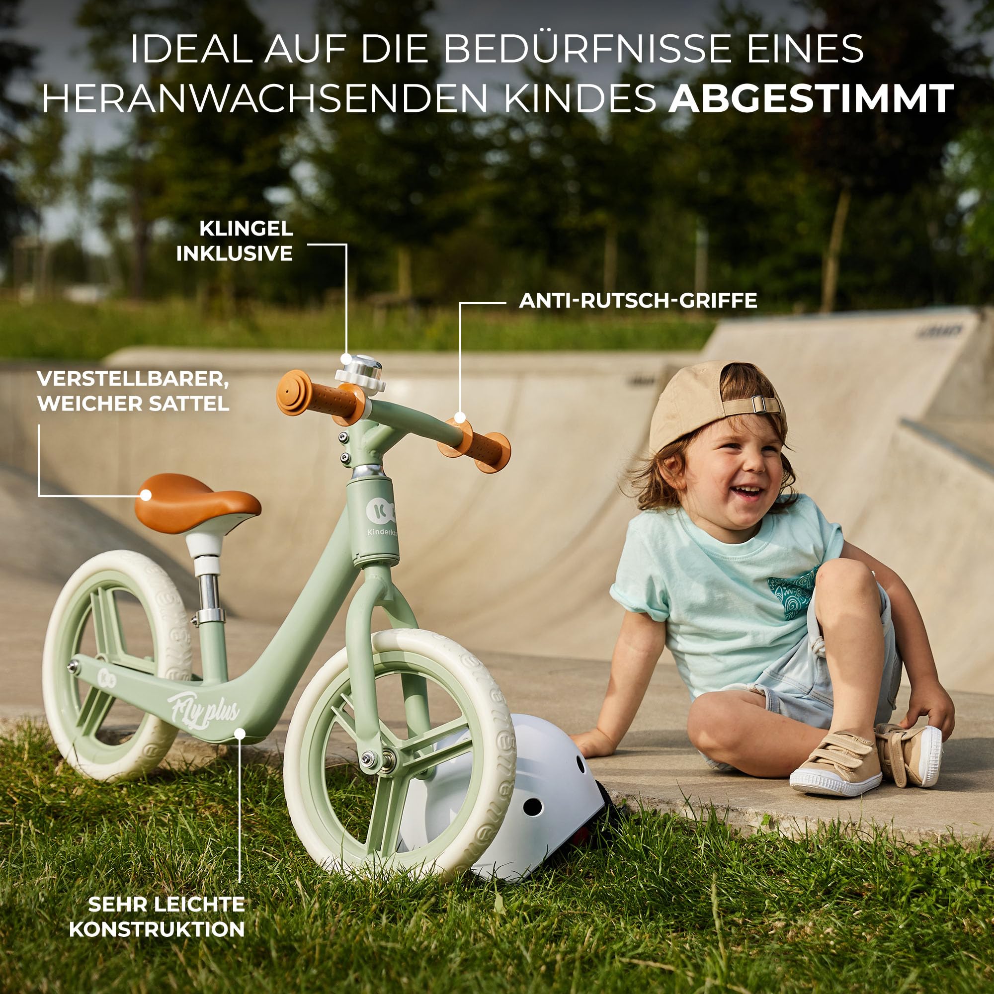 kinderkraft-fly-plus-laufrad-rosa-12-zoll-ab-2-jahre image 5