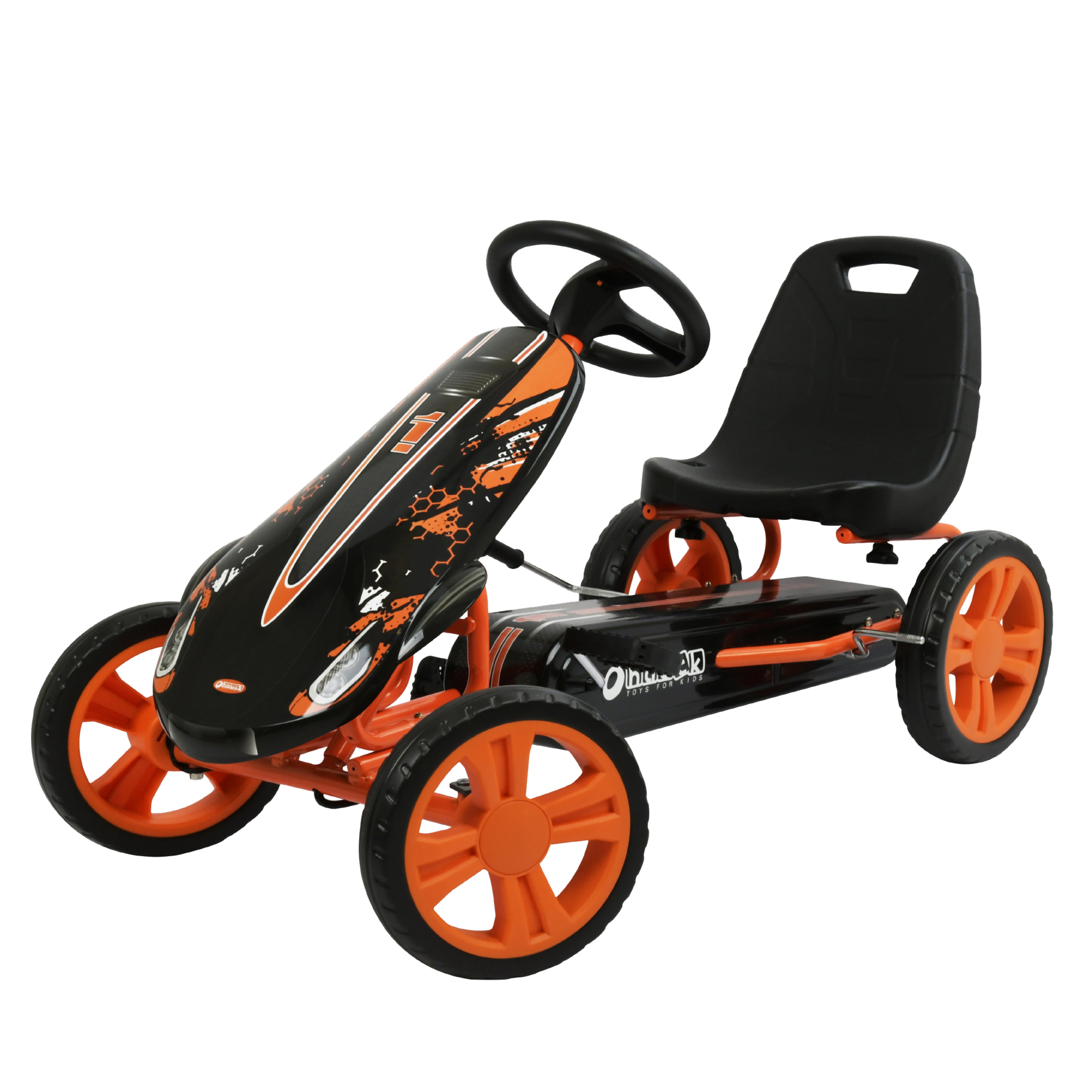 hauck-runner-speedster-tretauto-orange-mit-handbremse image 2