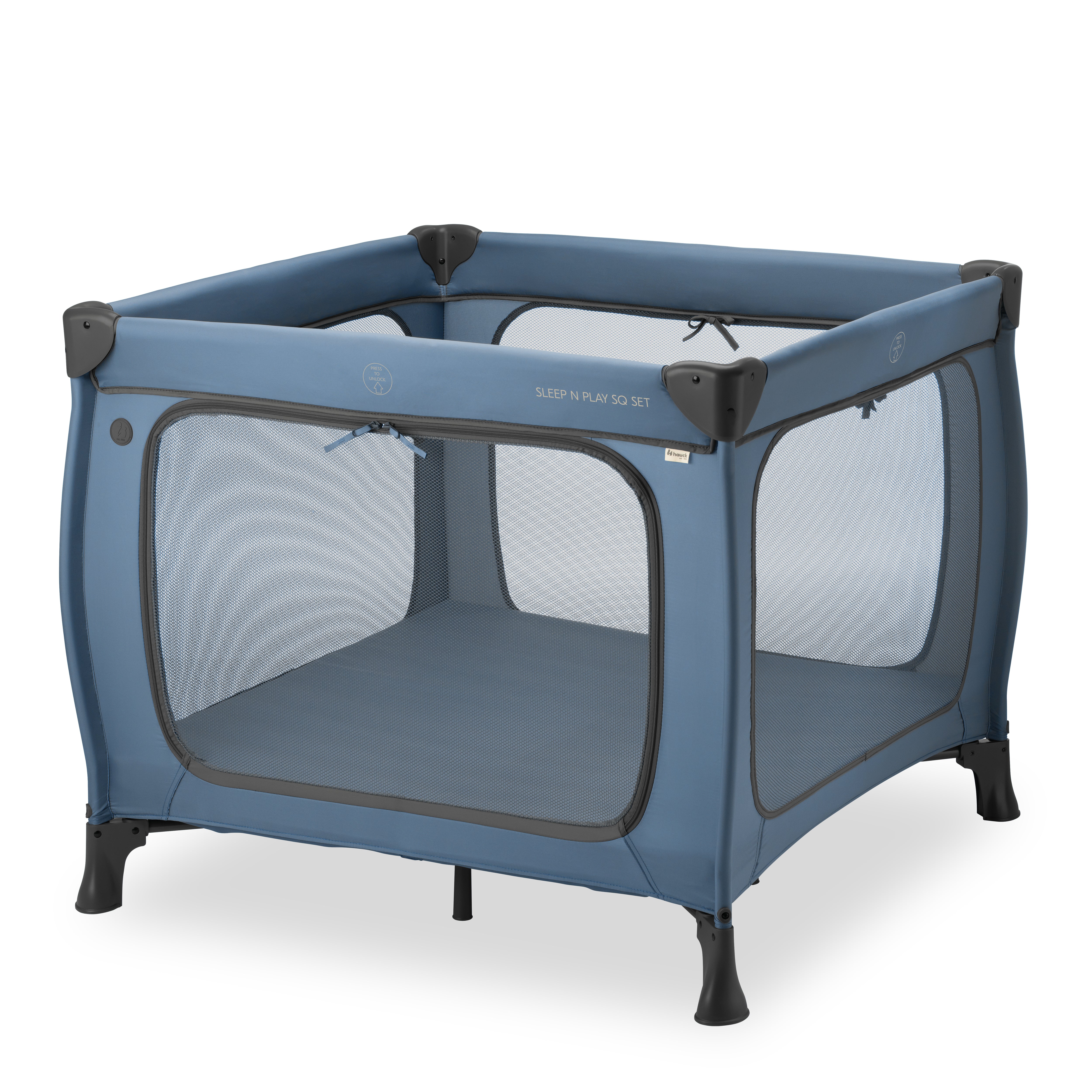 hauck-sleep-n-play-sq-set-reisebett-dark-blue-mit-matratze image 1