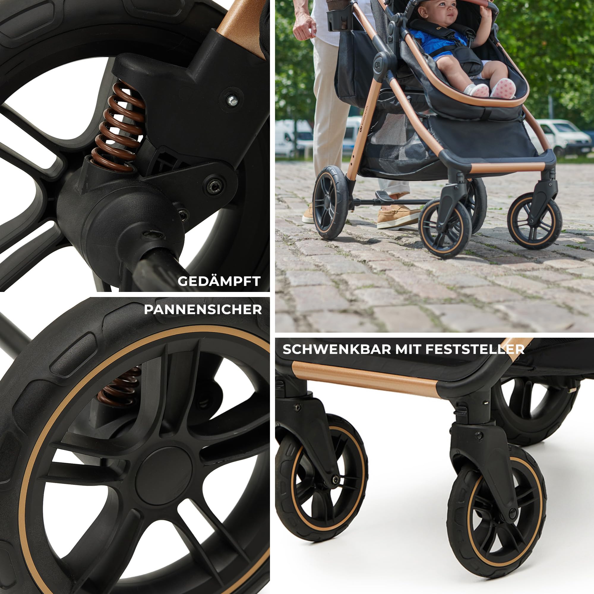 kinderkraft-esme-3in1-kinderwagen-beige-mit-babyschale image 7
