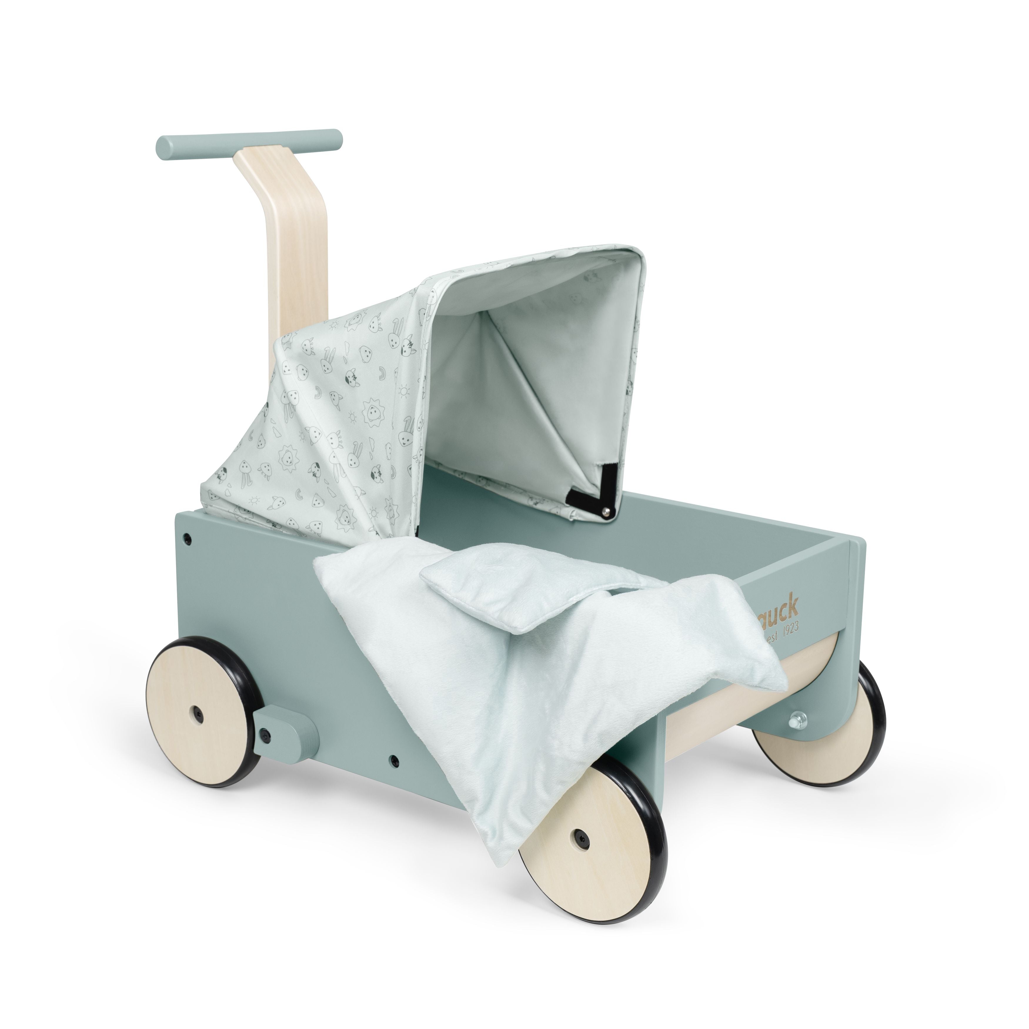hauck-learn-to-walk-dolls-puppenwagen-holz-mit-bremse image 1