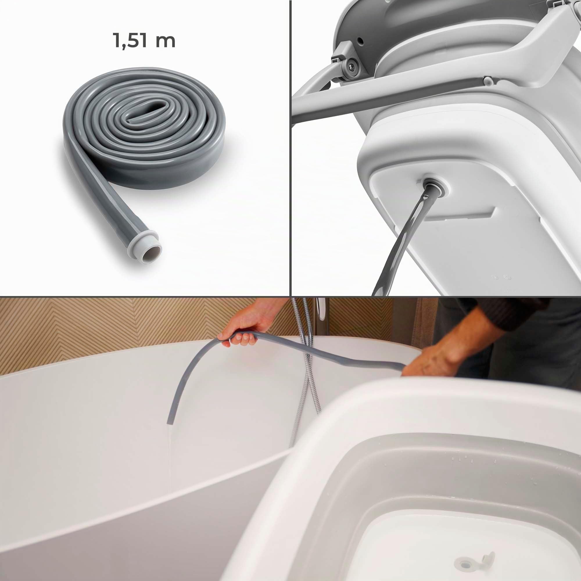 kinderkraft-bubbly-babybadewanne-faltbar-grau-mit-gestell image 6