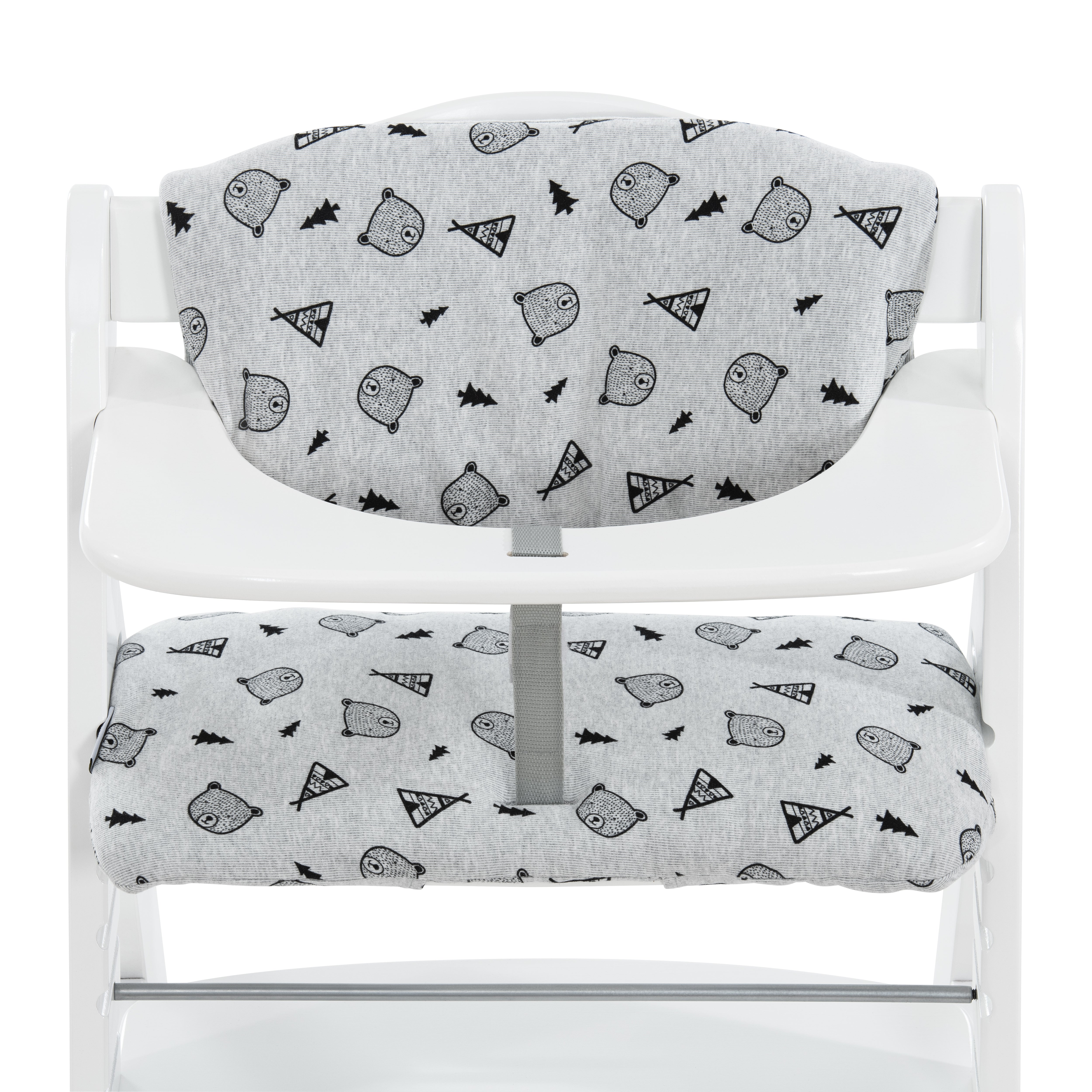 hauck-highchair-pad-deluxe-sitzkissen-stretch-beige-alpha-beta image 2
