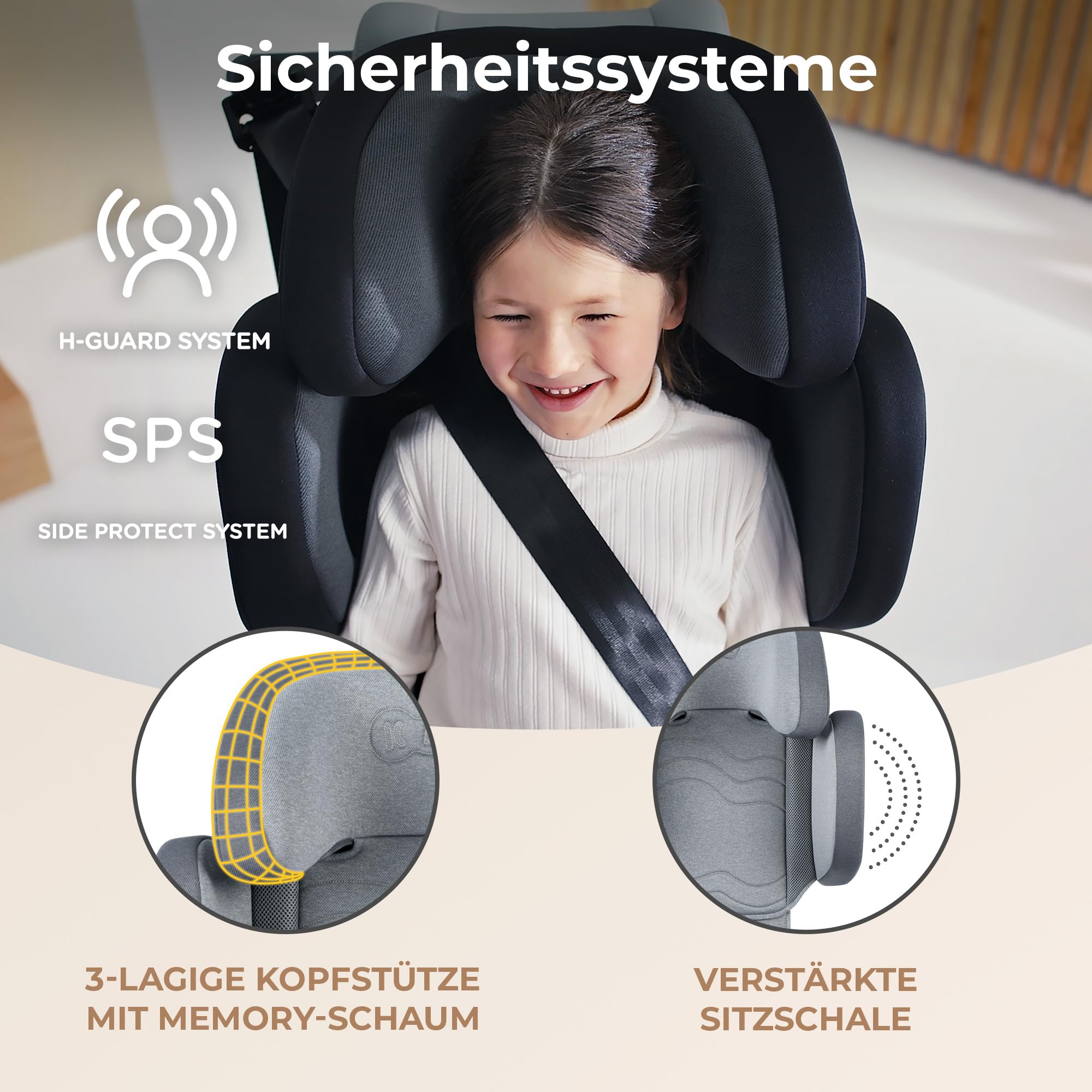 kinderkraft-xpand-2-i-size-kindersitz-grau-100-150-cm image 5