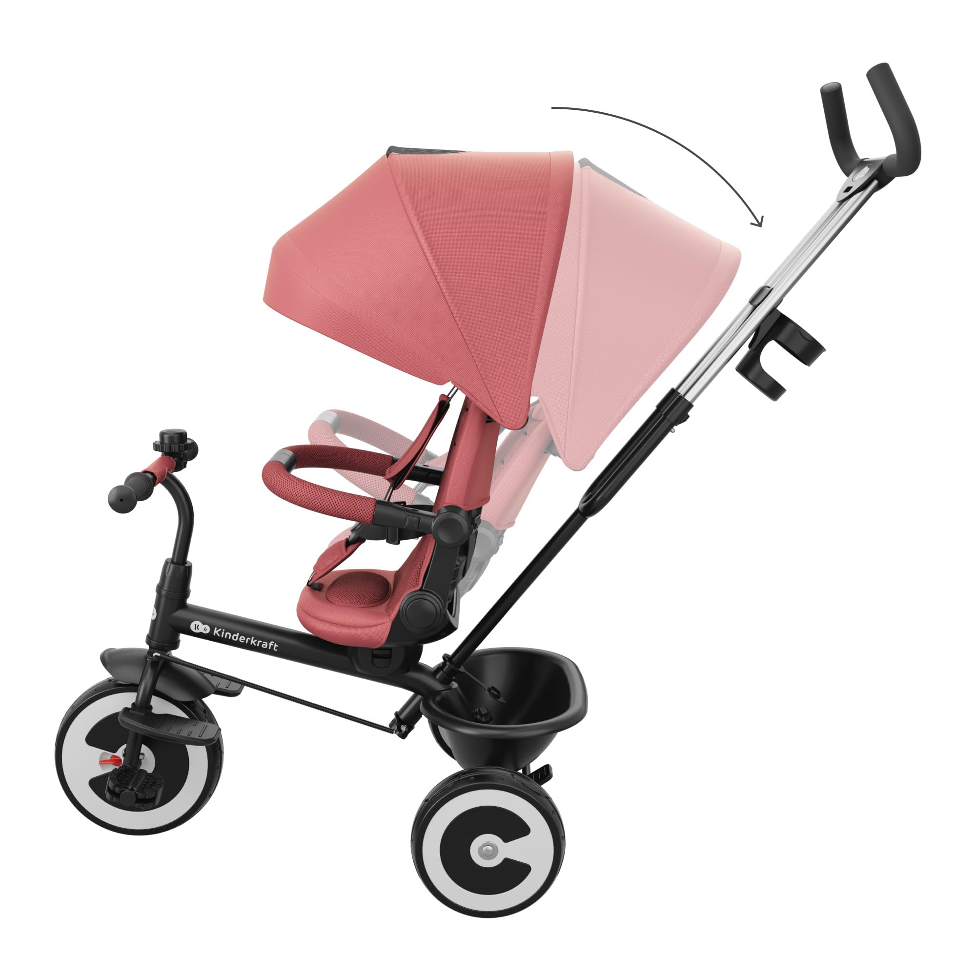 kinderkraft-aston-2-pro-dreirad-pink-mit-schiebestange image 6